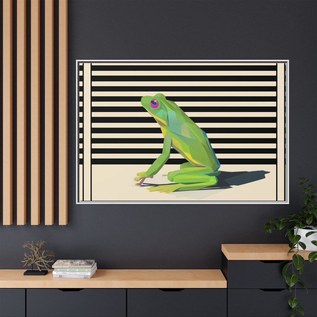 Geometric Frog: Minimalist Animal Portrait, Modern Graphic Design   |    Custom Orders Available