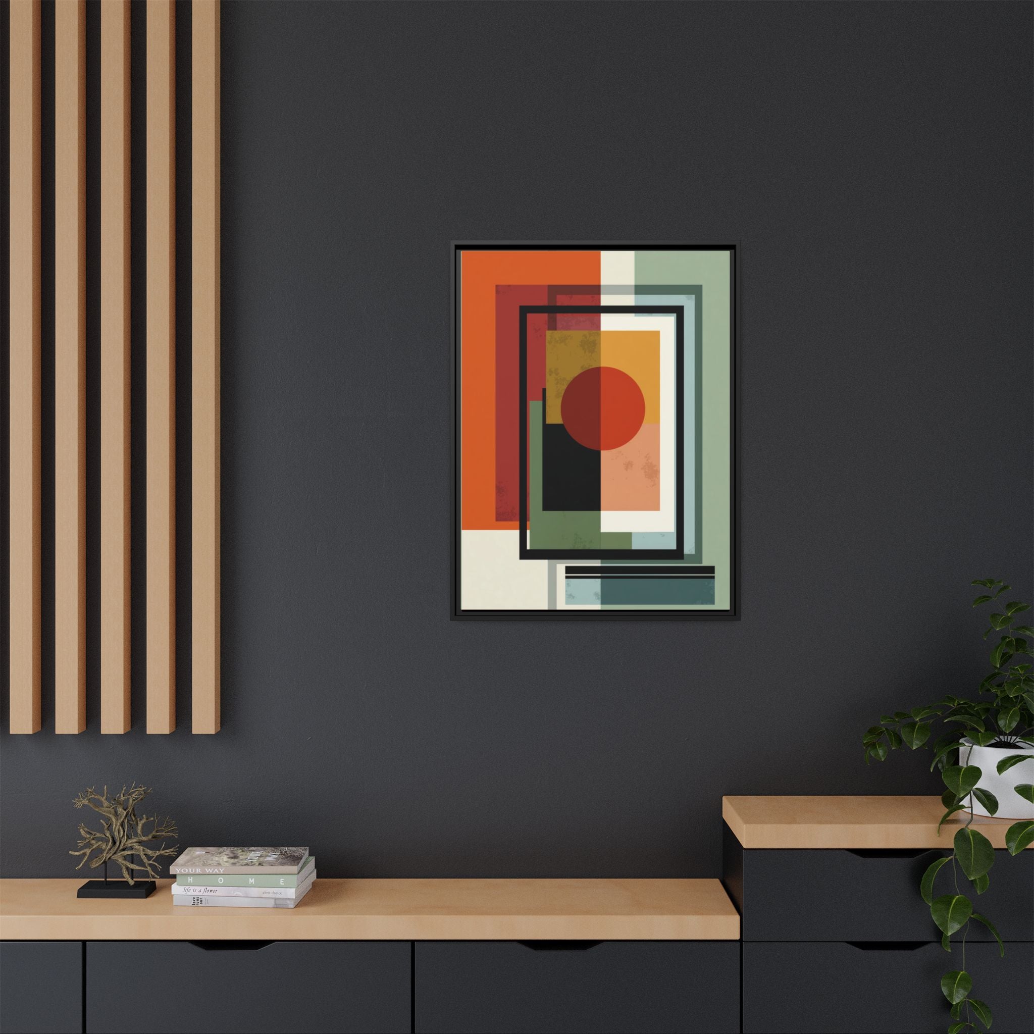 Geometric Harmonies: Mid-Century Modern Composition, Constructivist Inspiration, Abstract Rectangular Interplay   |   Custom Orders Accepted
