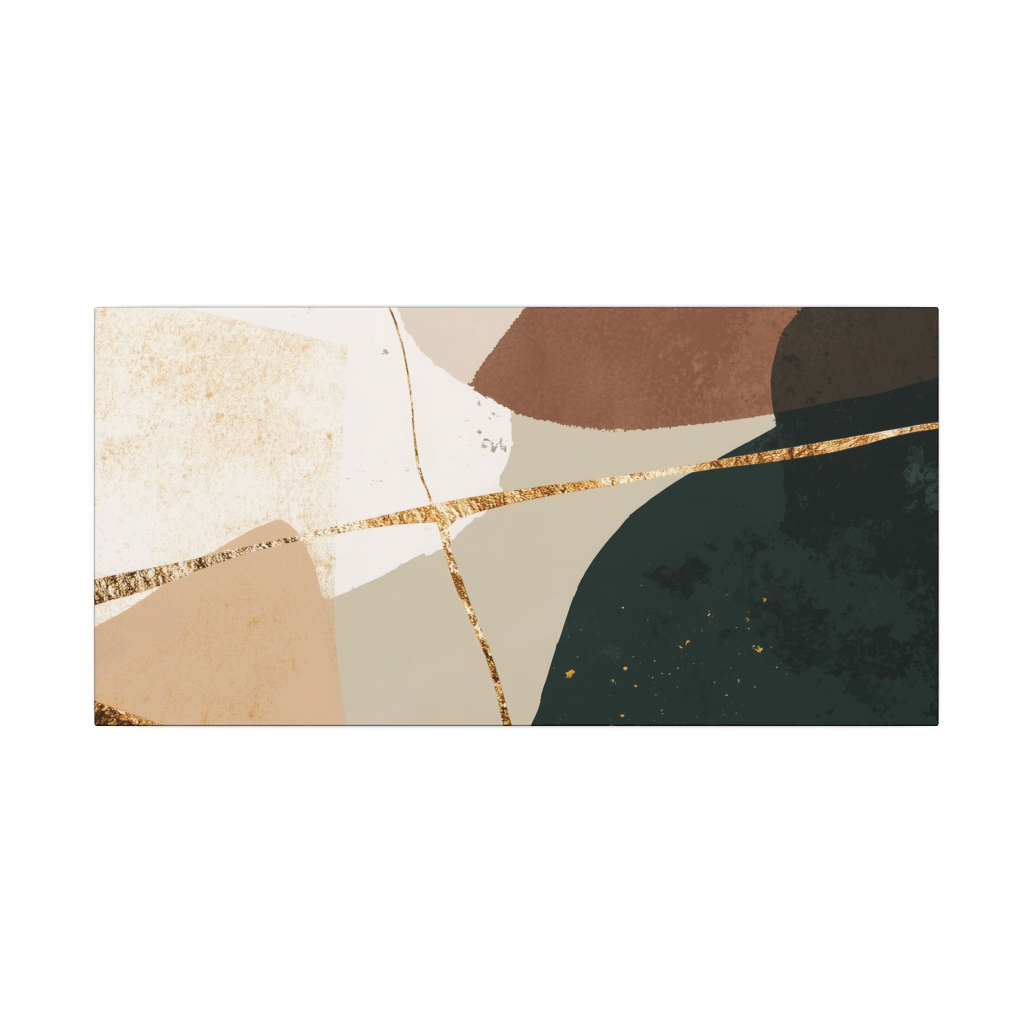 Canvas Print, Abstract Earthy Gold Wall Art, Modern Designer Home Decor, Stretched Matte Canvas; Thick, Multi-Size, Office Decor