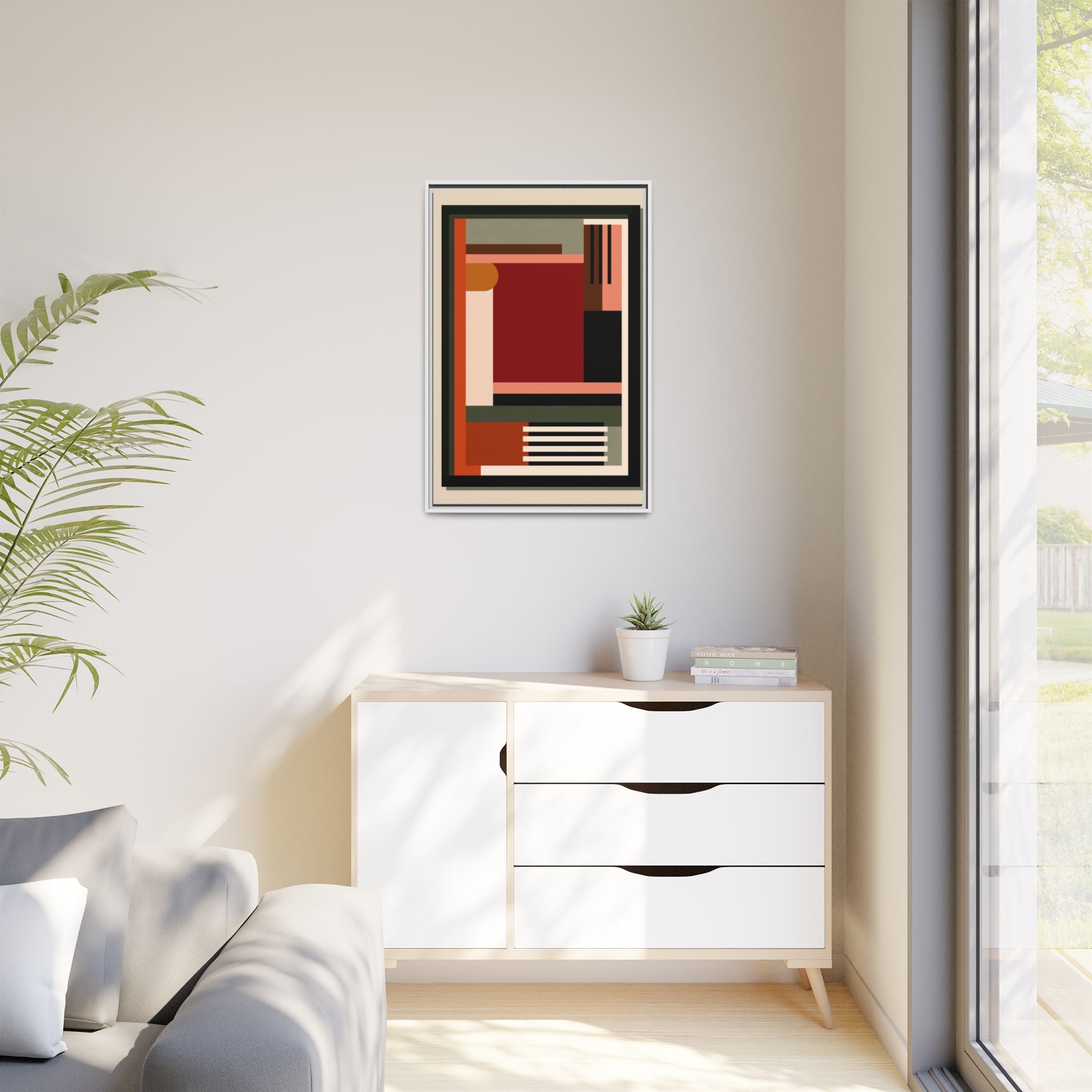 Architectural Geometries: Modern Abstract Composition, Bauhaus-Inspired Design, Geometric Color Blocking   |   Custom Orders Accepted