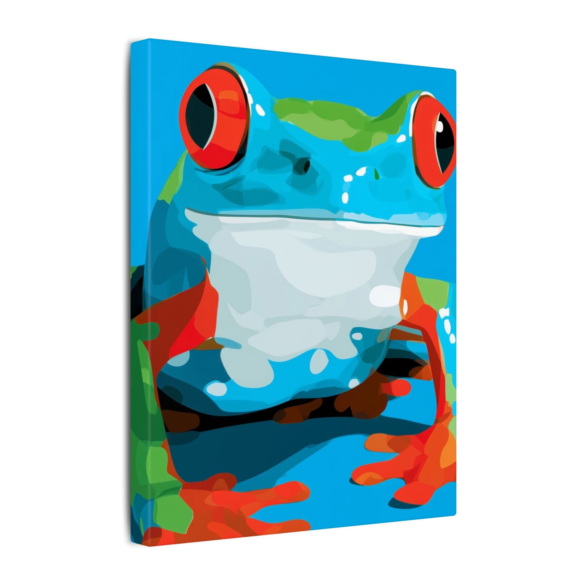 Chromatic Amphibian: Geometric Frog Art, Vibrant Digital Illustration   |    Custom Orders Available