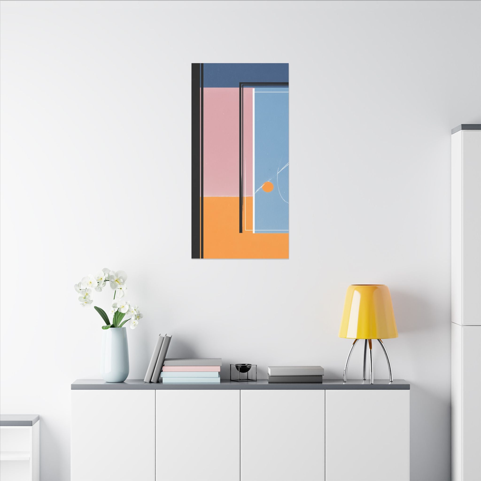 Geometric Harmony: Abstract Minimalist Composition, Modernist Color Fields, Constructivist Design Principles   |   Custom Orders Accepted