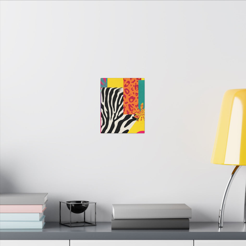 Copy of Pop Geometry: Zebra Leopard Fusion, Geometric Color Block, Modern Abstract Design   |   Custom Orders Accepted