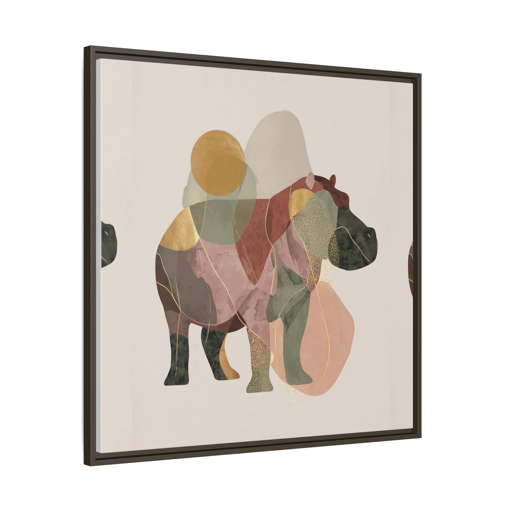 Geometric Harmony: Abstract Hippo Silhouette, Modern Minimalist Animal Art   |    Custom Orders Available