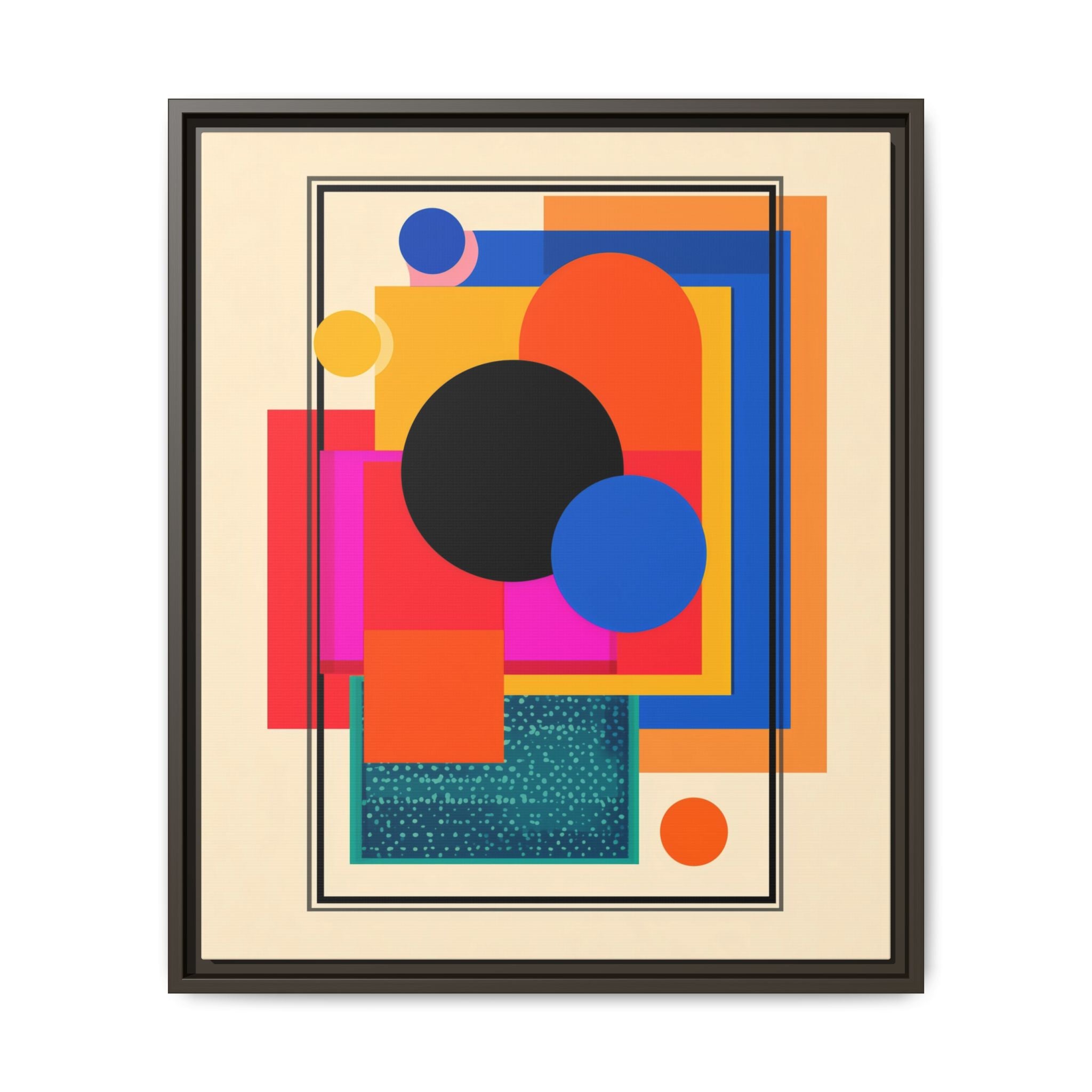 Geometric Harmony: Abstract Color Blocks, Mid-Century Modern Design, Minimalist Art Composition   |   Custom Orders Accepted