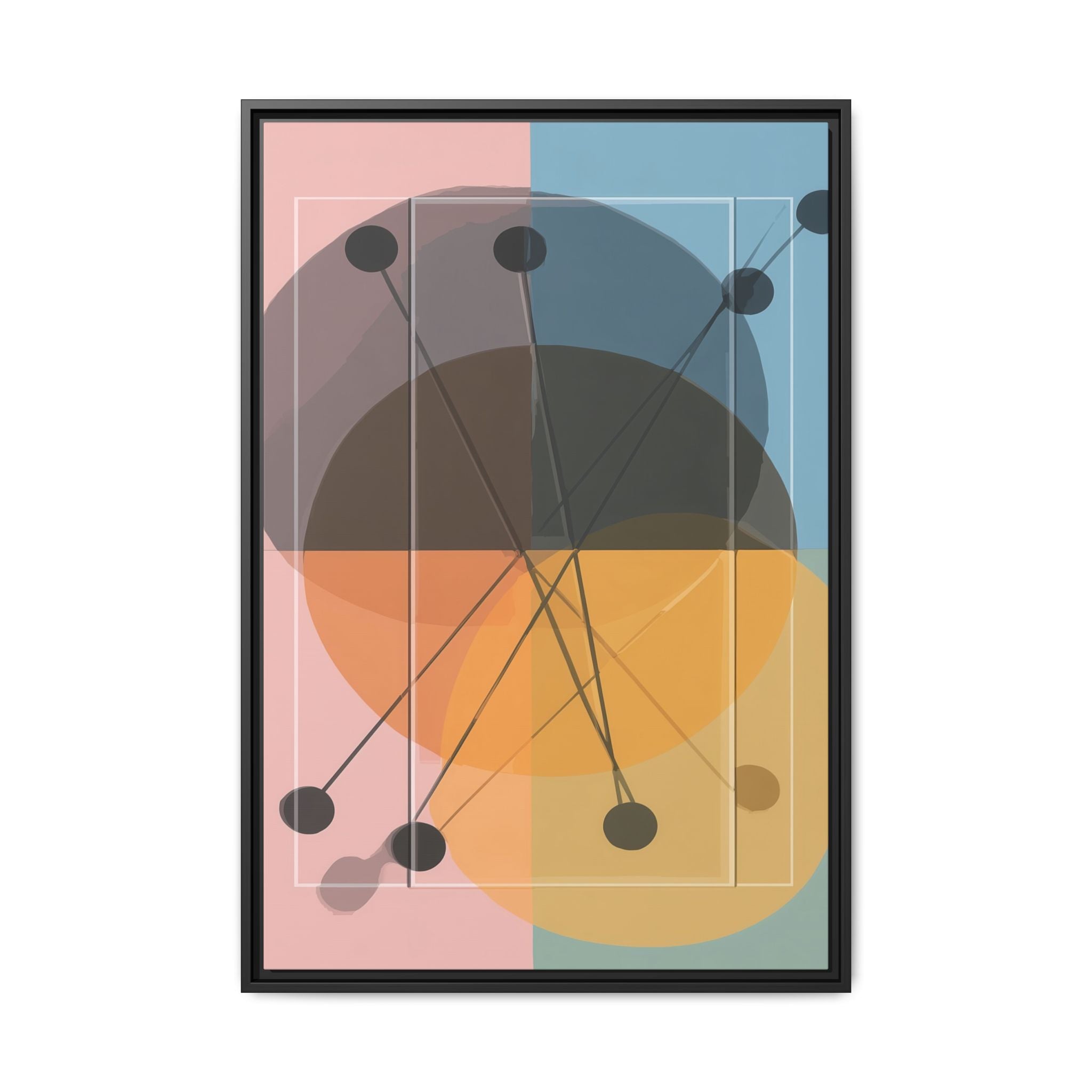 Geometric Intersections: Pastel Quadrants, Mid-Century Minimalism, Network Nodes   |   Custom Orders Accepted