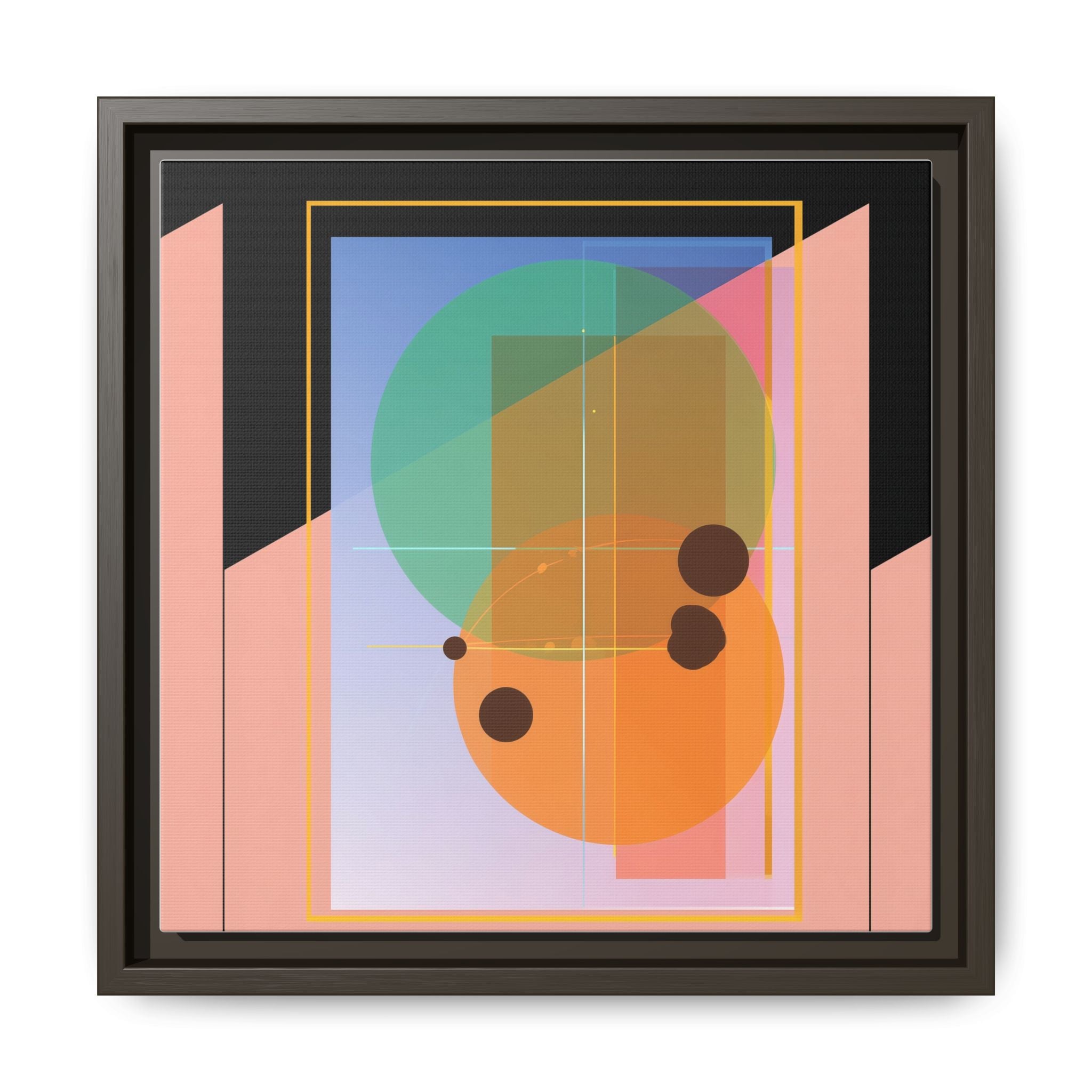 Geometric Harmony: Abstract Composition, Overlapping Shapes, Precision Design   |   Custom Orders Accepted