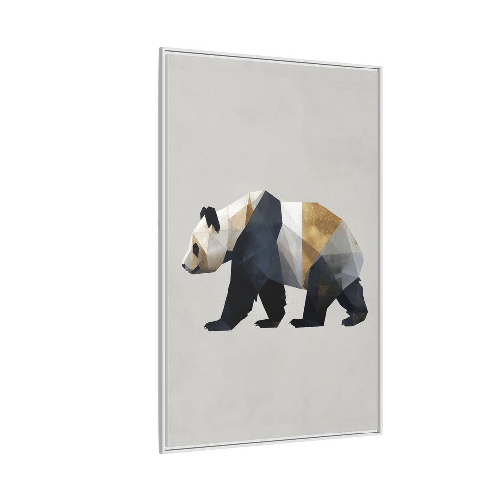 Geometric Panda: Low-Poly Digital Art, Metallic Contemporary Design   |  Personalized & Custom Orders Available