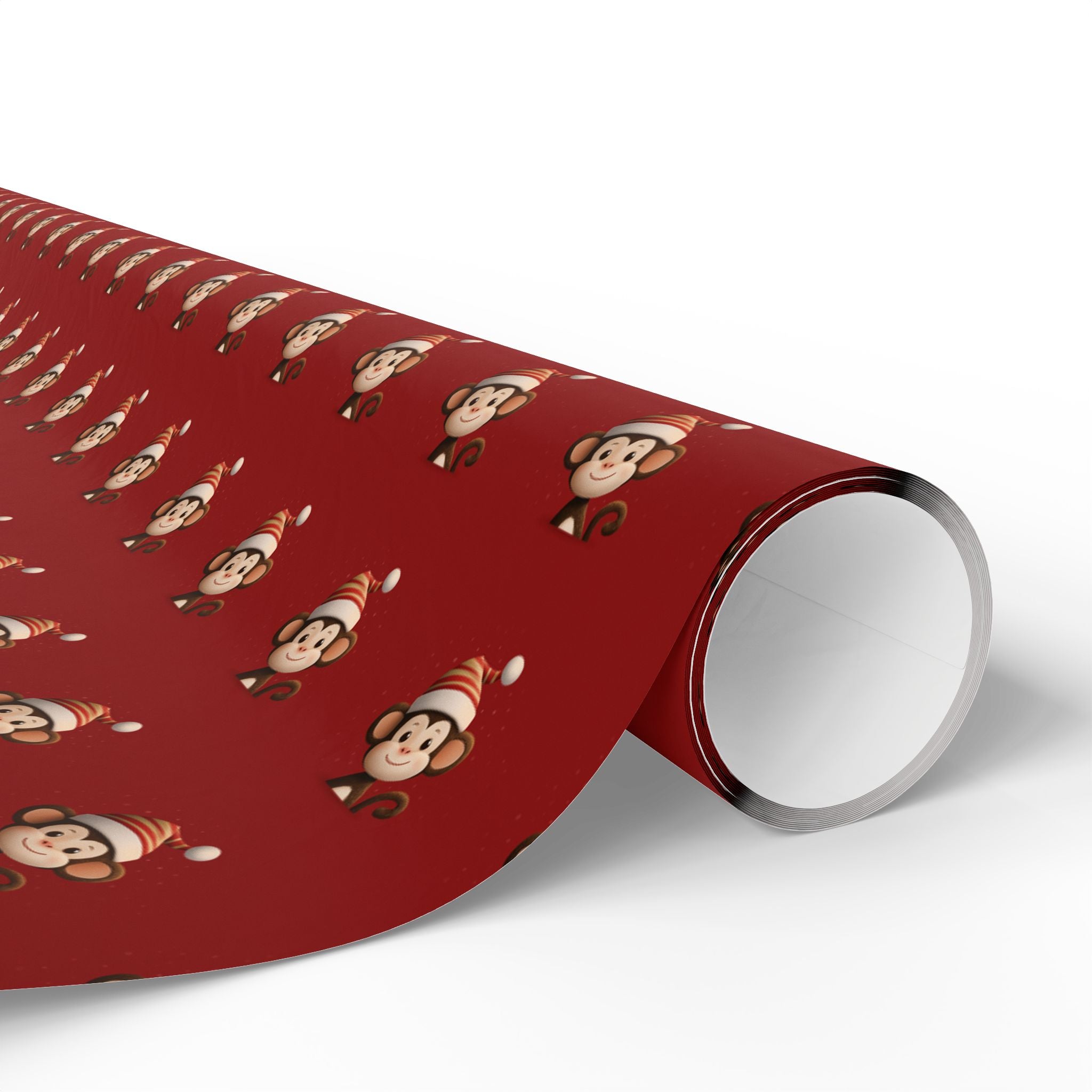 Festive Wrapping Paper - Cute Holiday Designs with Monkeys , Gift Wrapping, Christmas, Birthday, Baby Shower, Jungle Theme