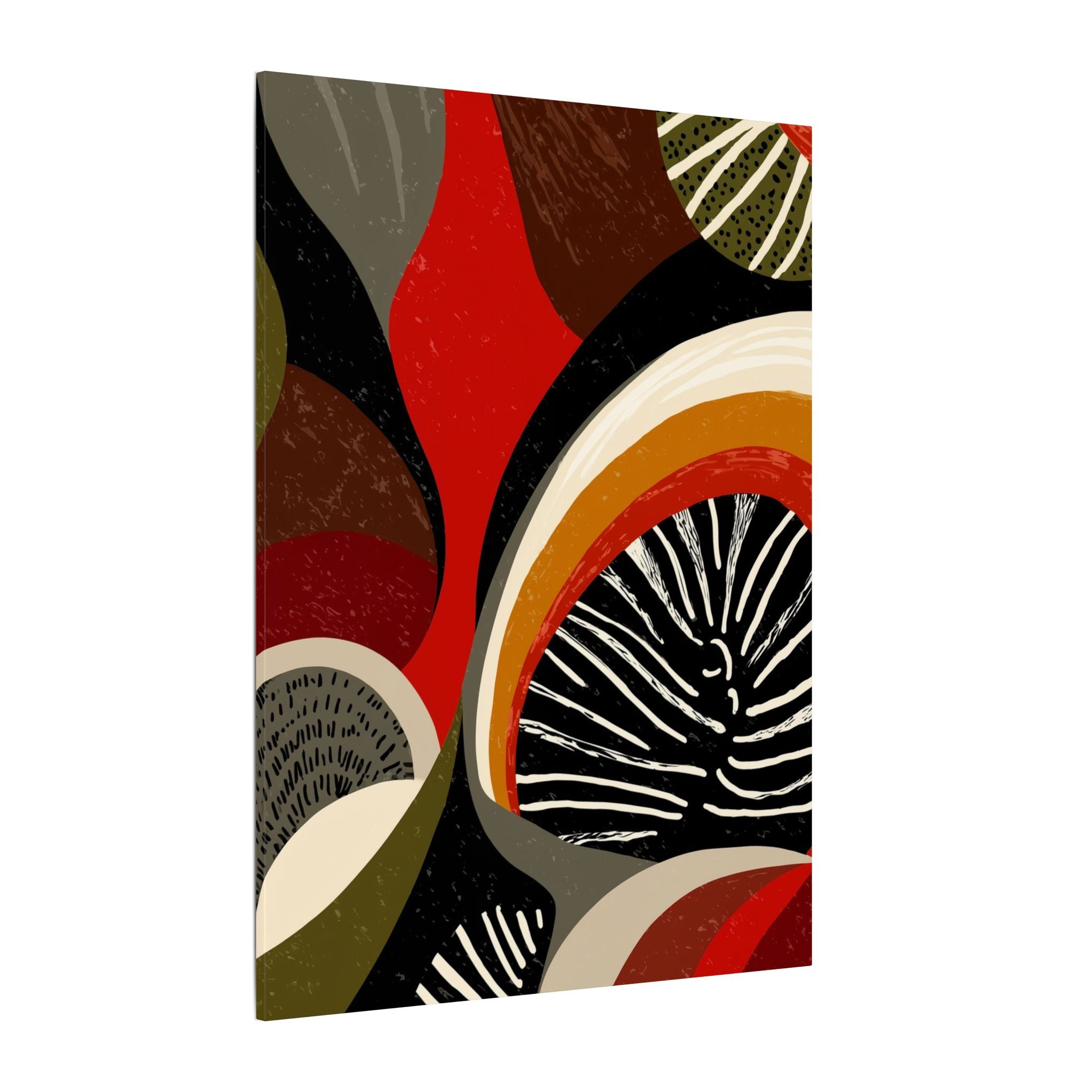 Harmonic Convergence: Organic Geometry, Mid-Century Modern Abstract, Earthy Palette Composition   |   Custom Orders Accepted