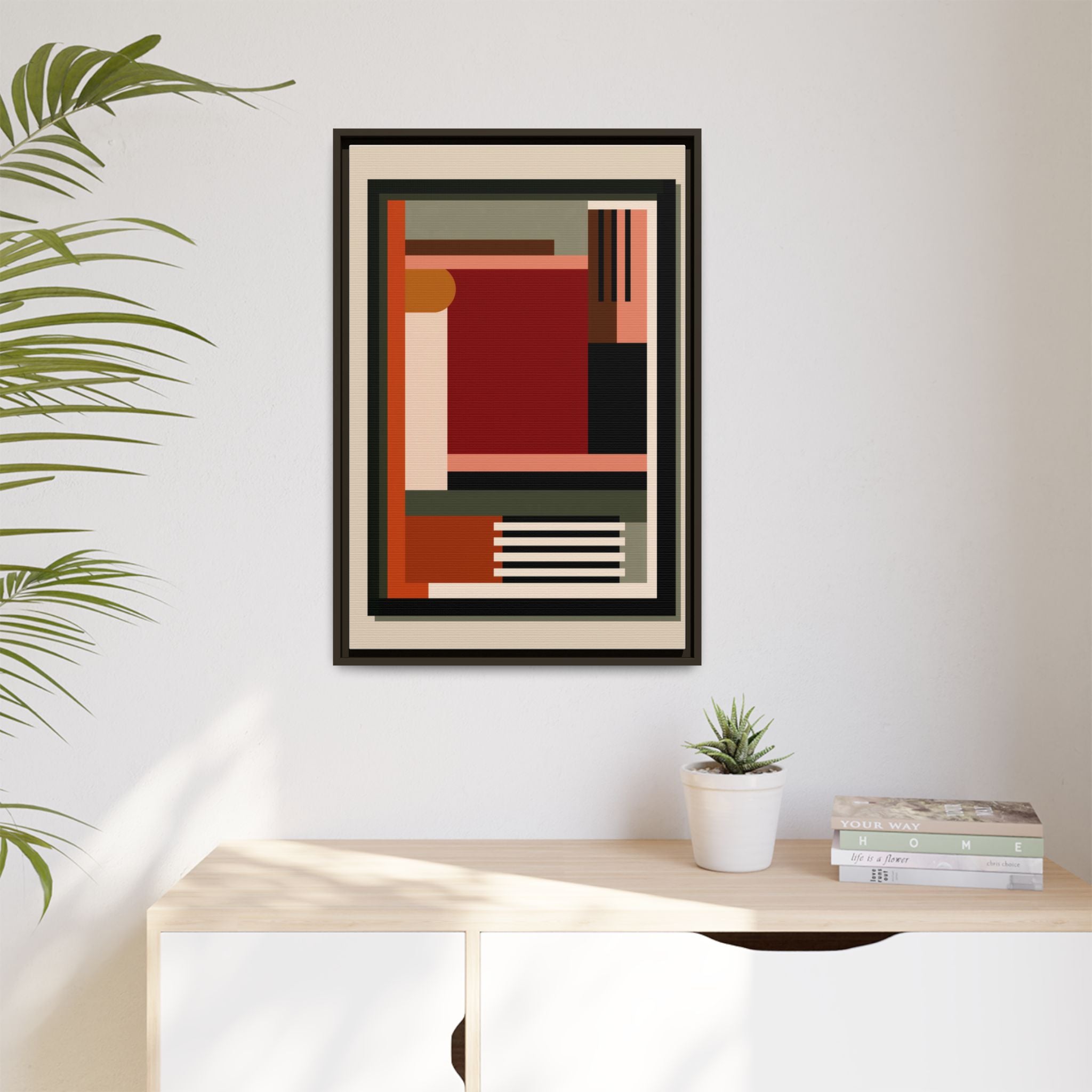 Architectural Geometries: Modern Abstract Composition, Bauhaus-Inspired Design, Geometric Color Blocking   |   Custom Orders Accepted