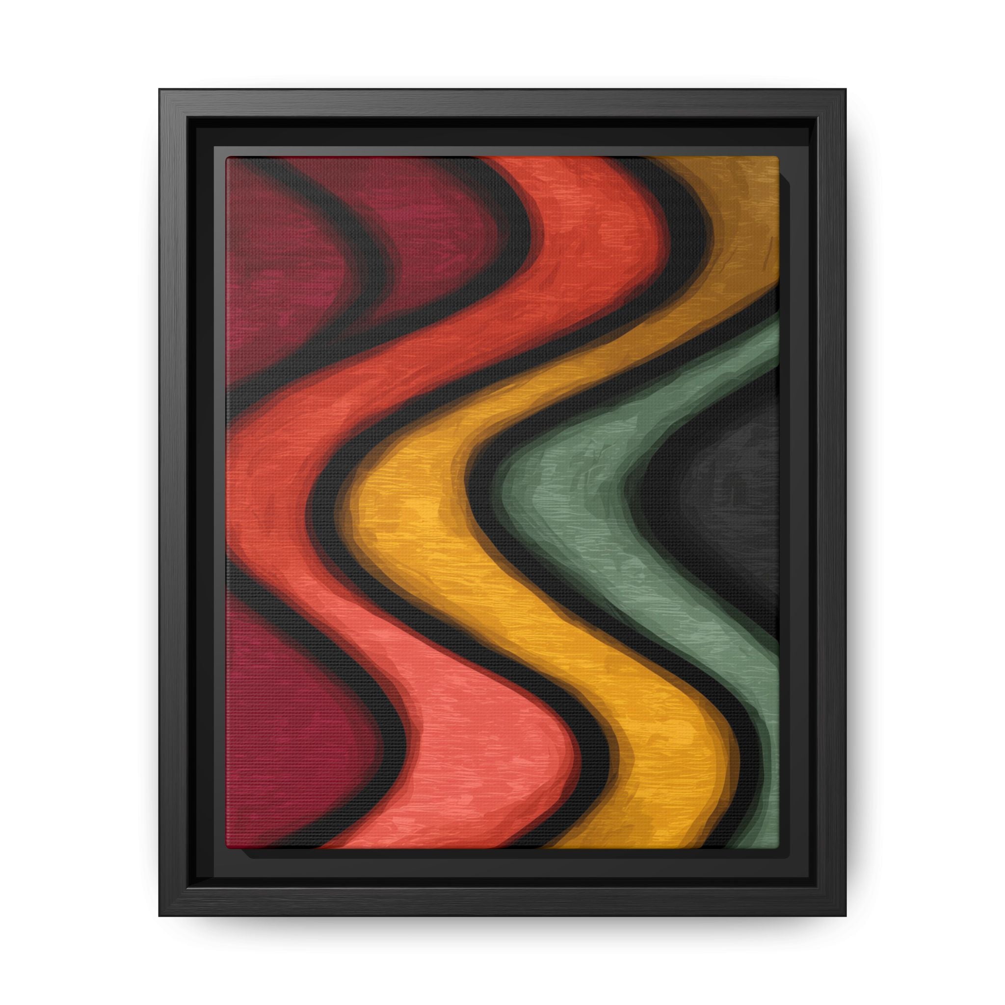 Undulating Rhythms: Vertical Wave Abstractions, Digital Color Flow, Minimalist Organic Motion   |   Custom Orders Accepted
