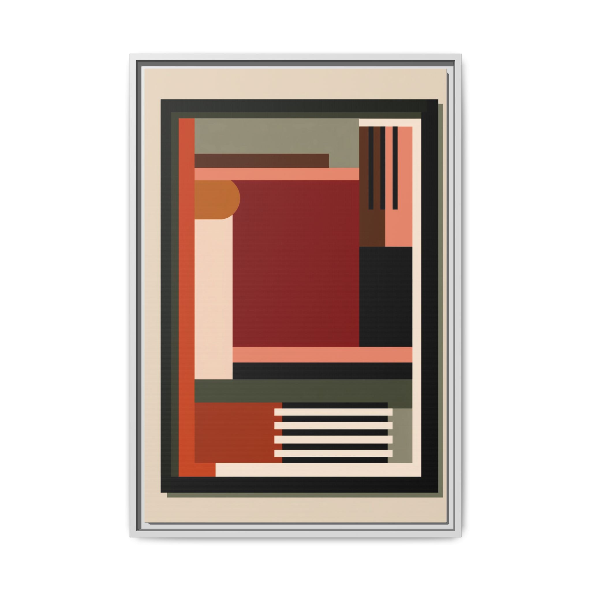 Architectural Geometries: Modern Abstract Composition, Bauhaus-Inspired Design, Geometric Color Blocking   |   Custom Orders Accepted