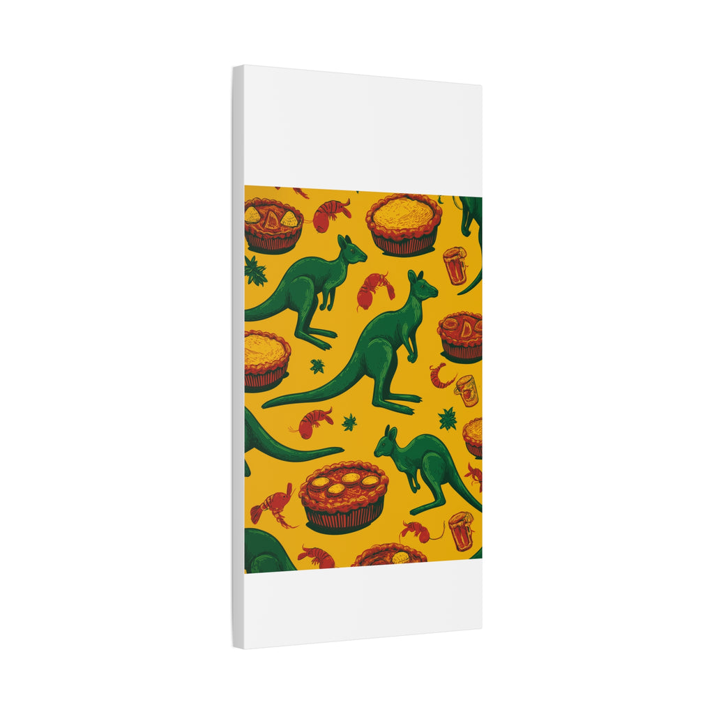 Kangaroo Canvas Wall Art, Vibrant Animal Decor, Unique Gift for Nature Lovers, Fun Kitchen Wall Hanging, Australian Themed Art