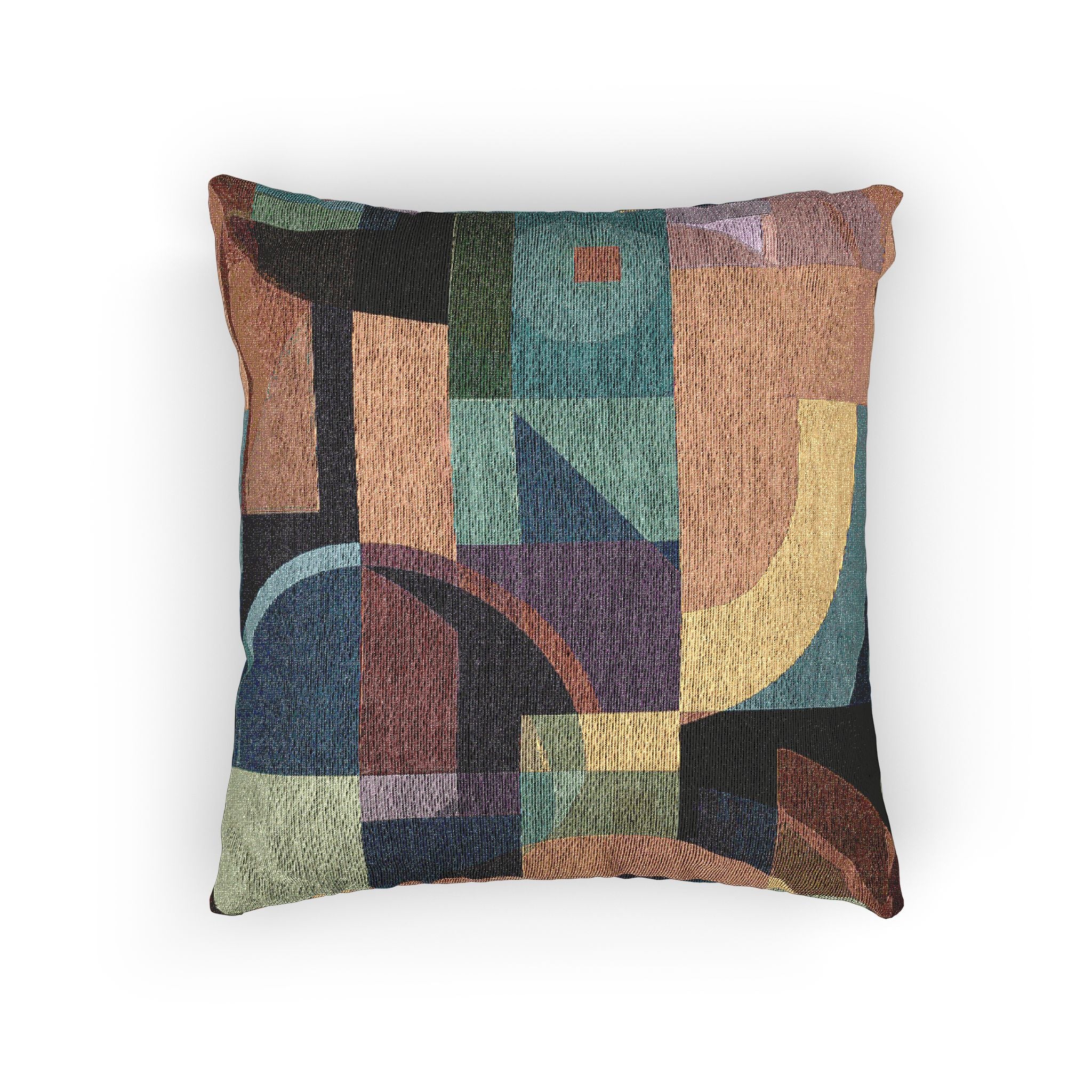 Geometric Convergence: Digital Abstract Mosaic, Intersecting Color Blocks   |    Custom Orders Available