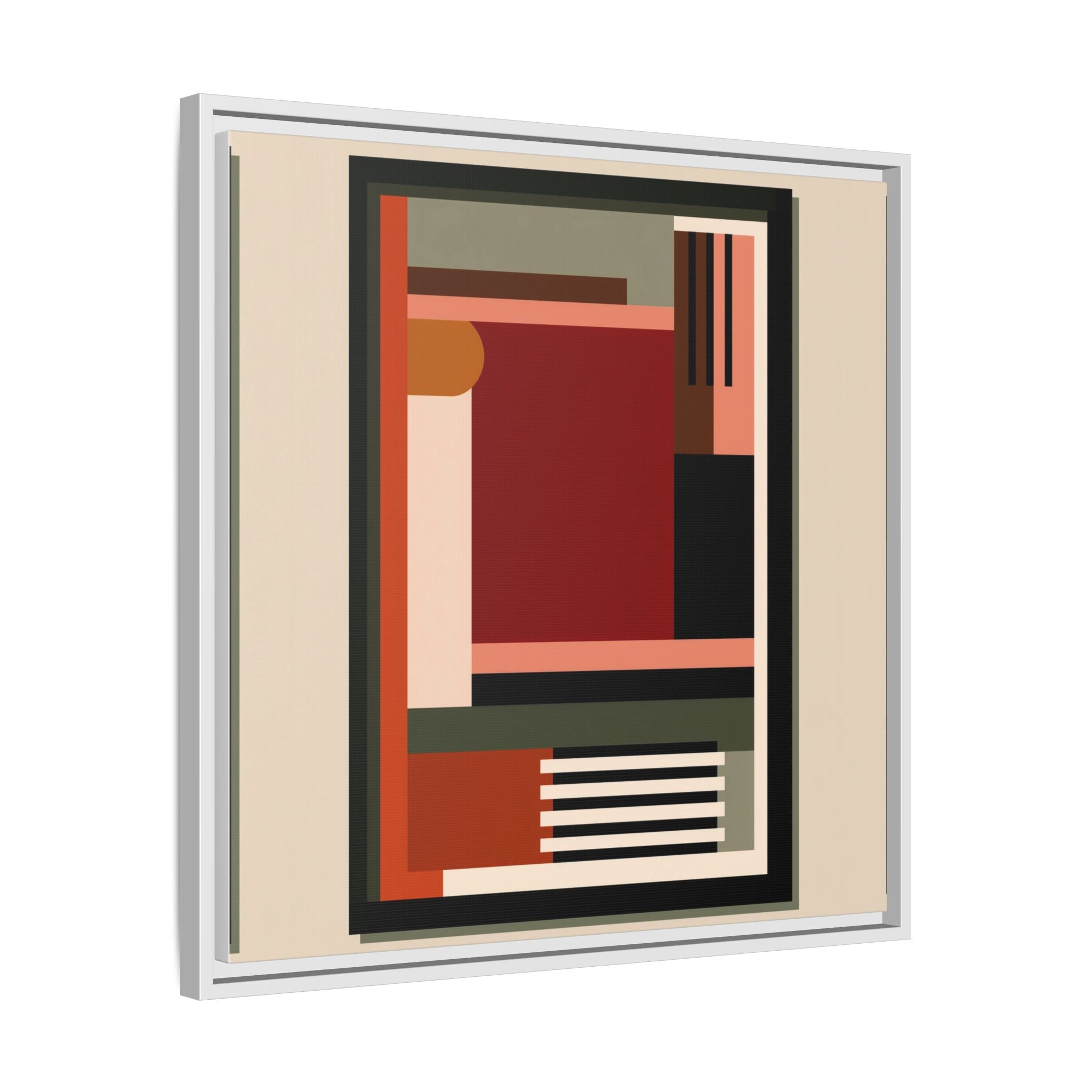 Architectural Geometries: Modern Abstract Composition, Bauhaus-Inspired Design, Geometric Color Blocking   |   Custom Orders Accepted