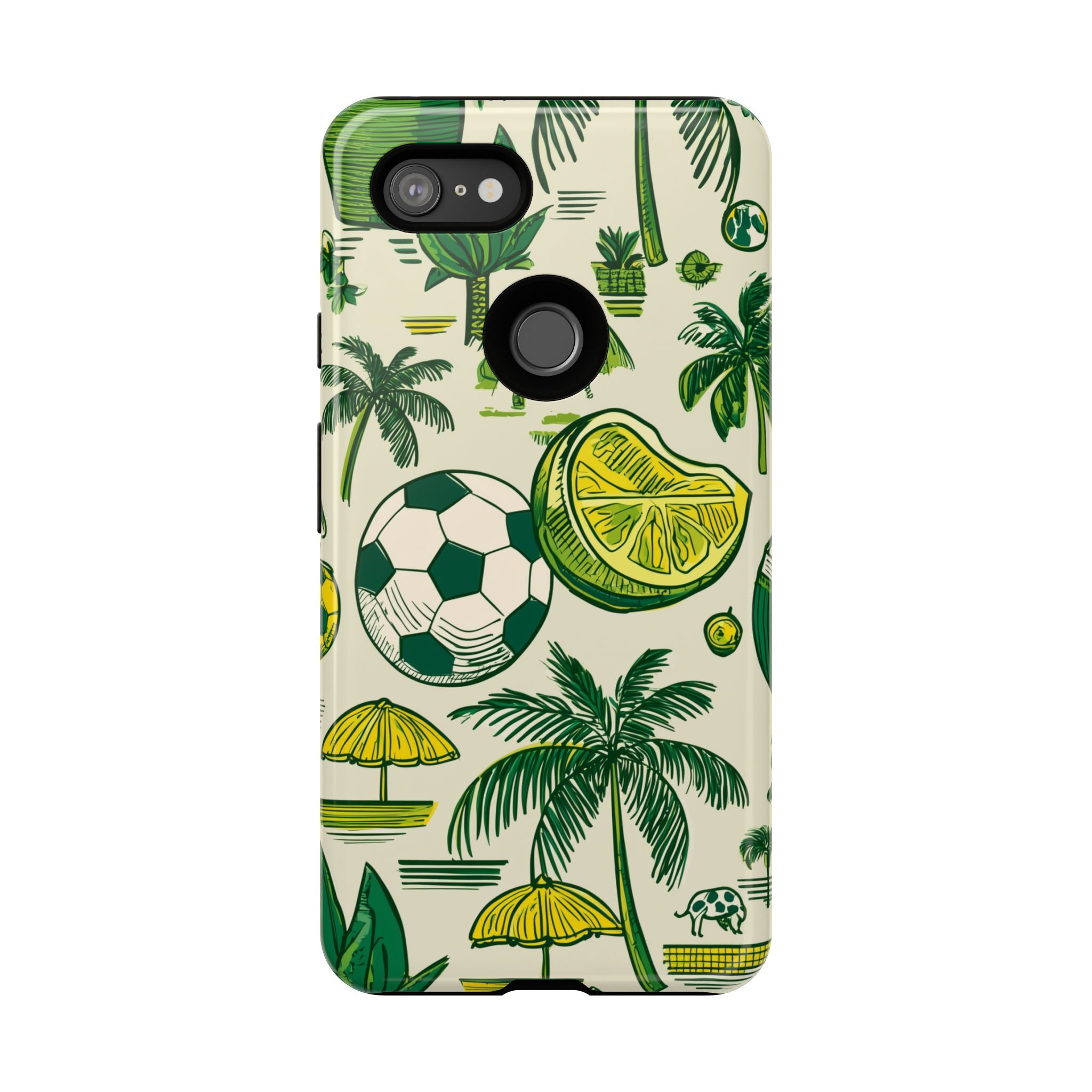 Summer Tough Cases: Sporty Tropical Phone Case, Fun Beach Vibe Phone Accessory, Summer Travel Gift, Colorful Phone Cover, Casual Style Tech