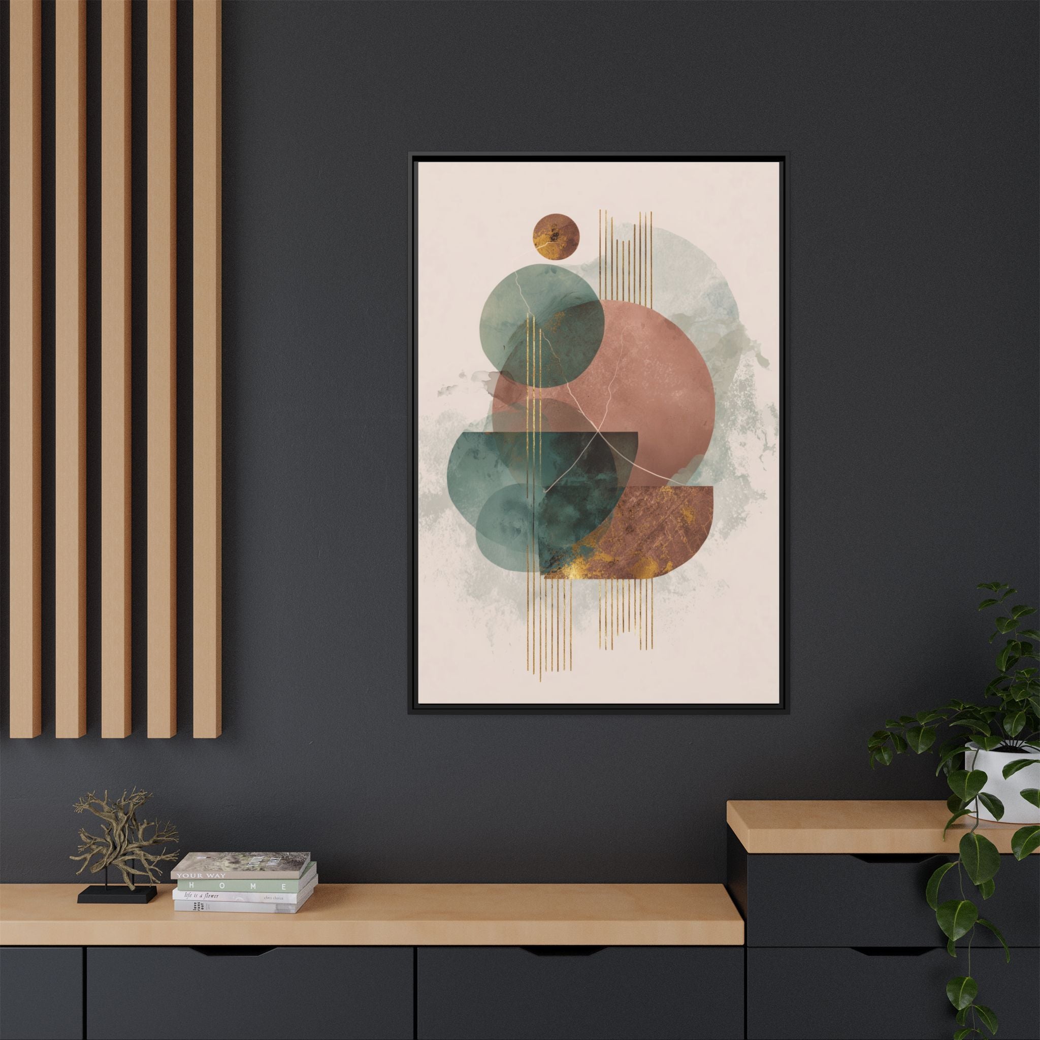 Translucent Geometries: Abstract Circles, Mid-Century Minimalism, Watercolor Layers   |   Custom Orders Accepted