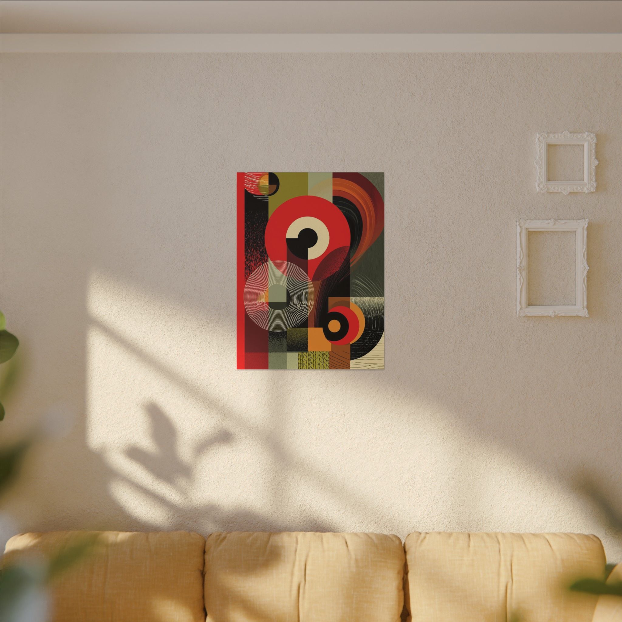 Geometric Convergence: Mid-Century Modern Abstract, Constructivist Design Principles, Bold Chromatic Composition   |   Custom Orders