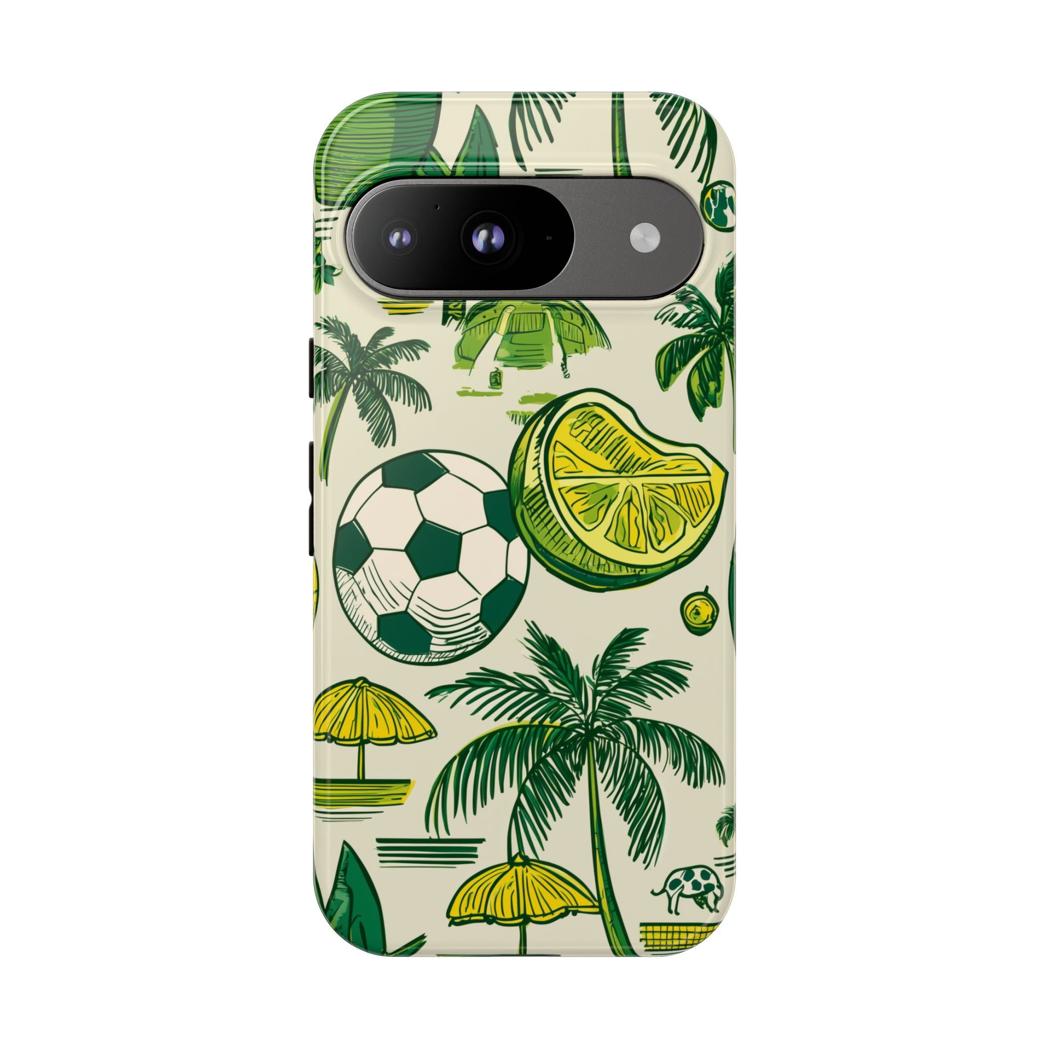 Summer Tough Cases: Sporty Tropical Phone Case, Fun Beach Vibe Phone Accessory, Summer Travel Gift, Colorful Phone Cover, Casual Style Tech