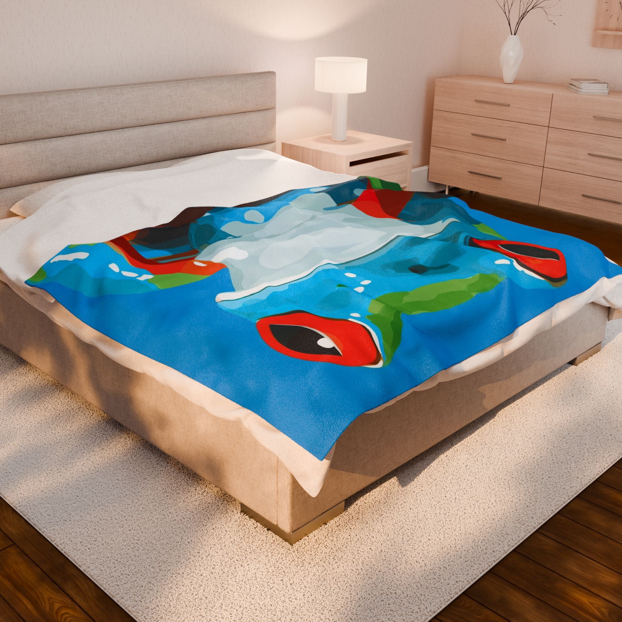 Amphibian Geometry: Vibrant Red-Eyed Tree Frog, Geometric Digital Illustration   |    Custom Orders Available