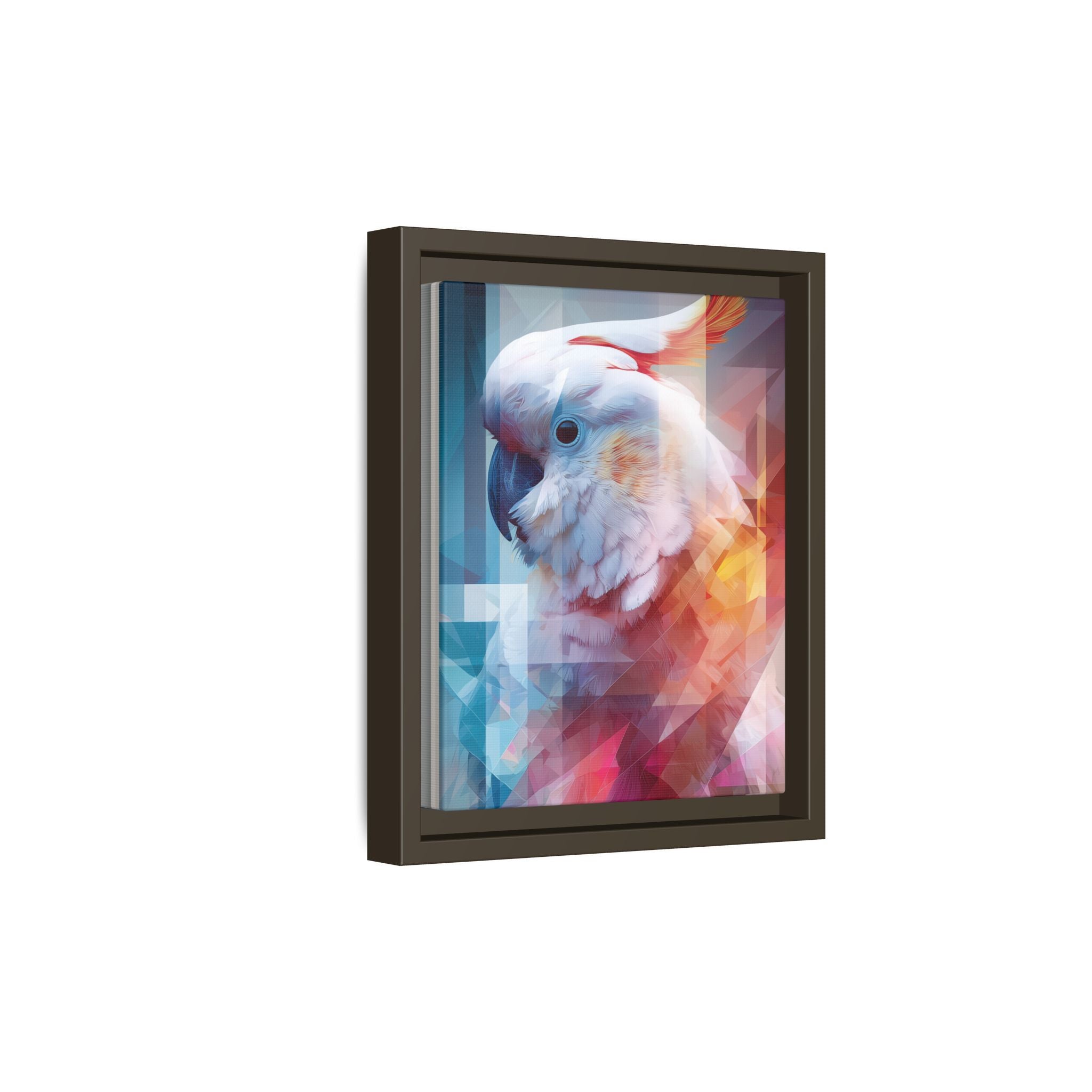 Fractured Cockatoo: Geometric Wildlife Portrait, Low-Poly Digital Art   |    Custom Orders Available