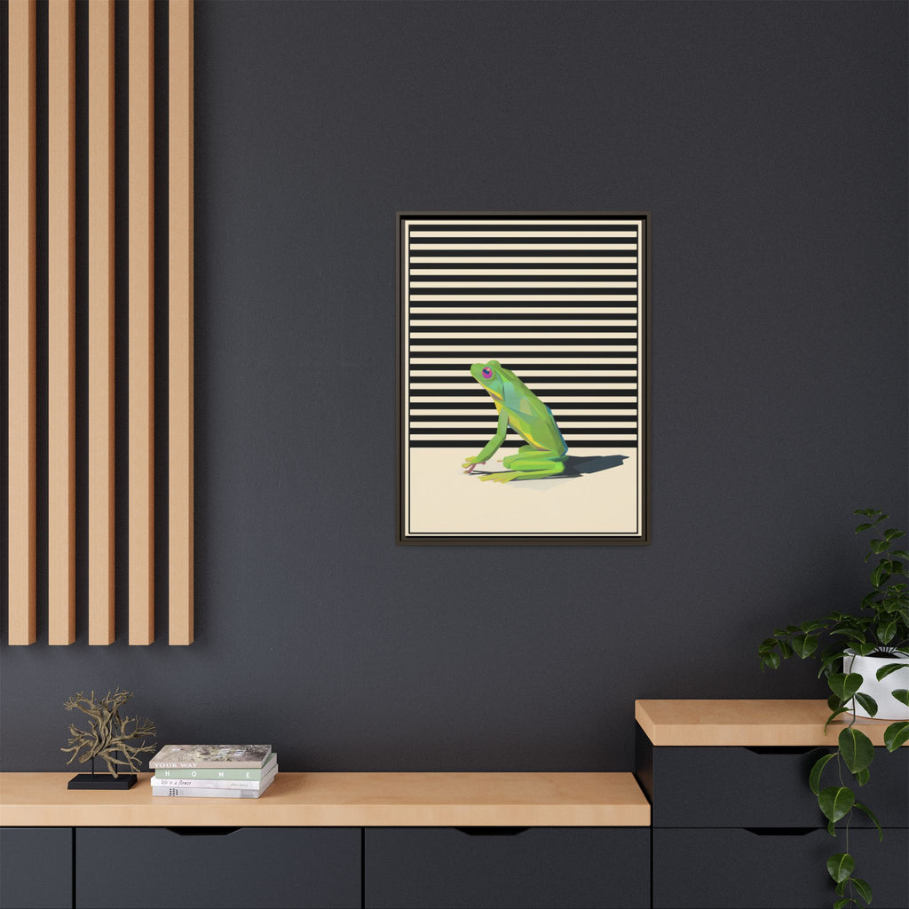 Geometric Frog Persona: Modern Wildlife Illustration, Vibrant Graphic Design   |  Personalized & Custom Orders Available