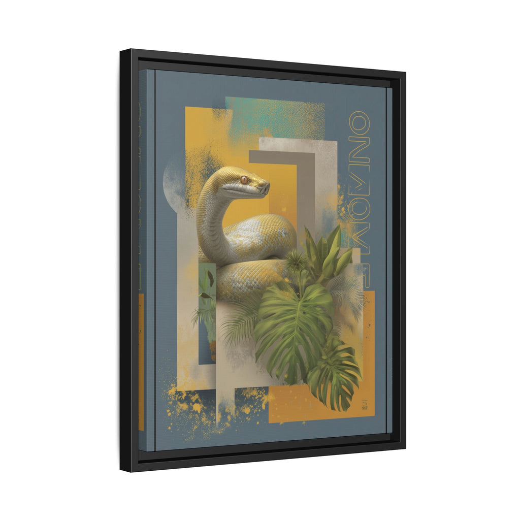 Serpent in Geometry: Tropical Albino Snake Portrait, Modern Botanical Illustration   |    Custom Orders Available