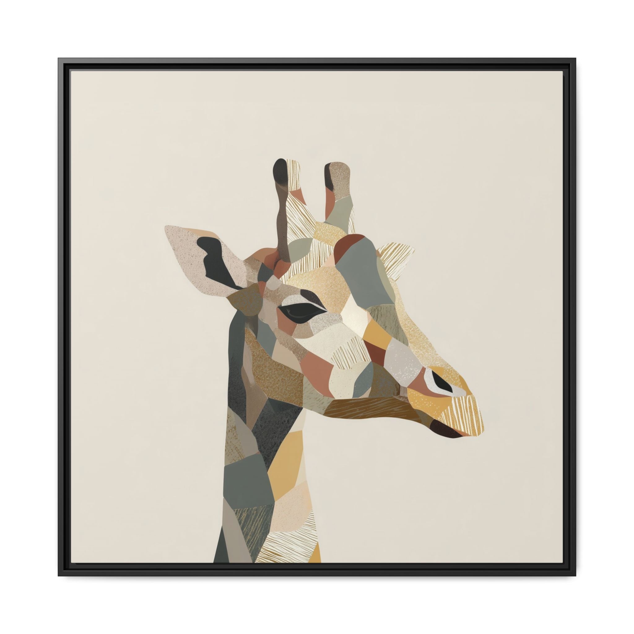 Geometric Giraffe: Cubist Wildlife Abstraction, Polygon Animal Portrait   |  Personalized & Custom Orders Available