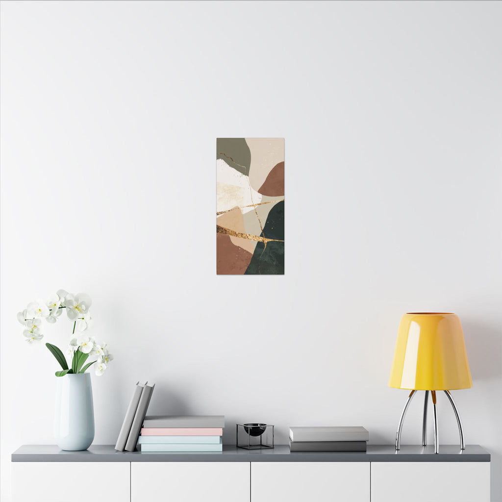 Canvas Print, Abstract Earthy Gold Wall Art, Modern Designer Home Decor, Stretched Matte Canvas; Thick, Multi-Size, Office Decor