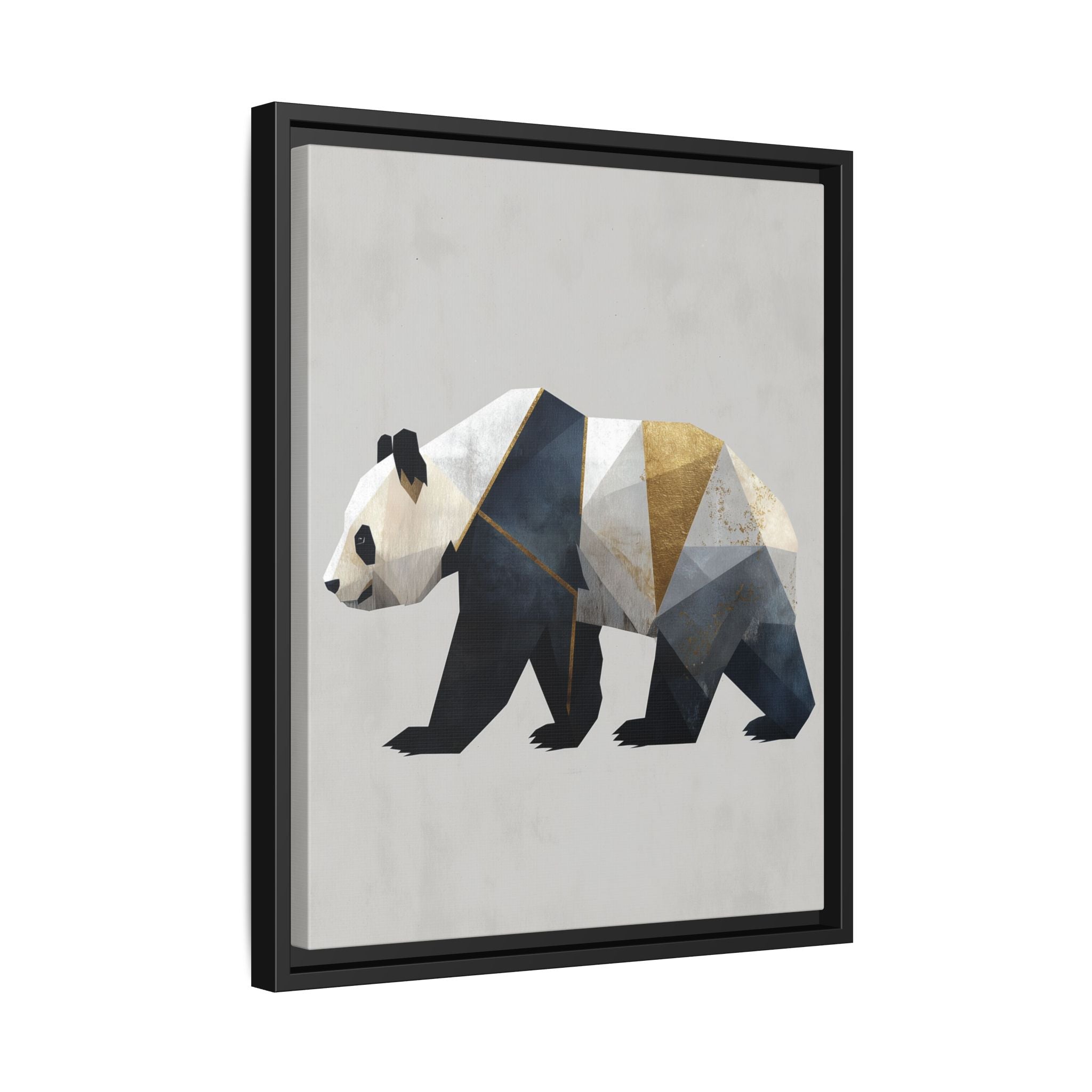 Geometric Panda: Cubist Animal Portrait, Modern Minimalist Art Style   |  Personalized & Custom Orders Available