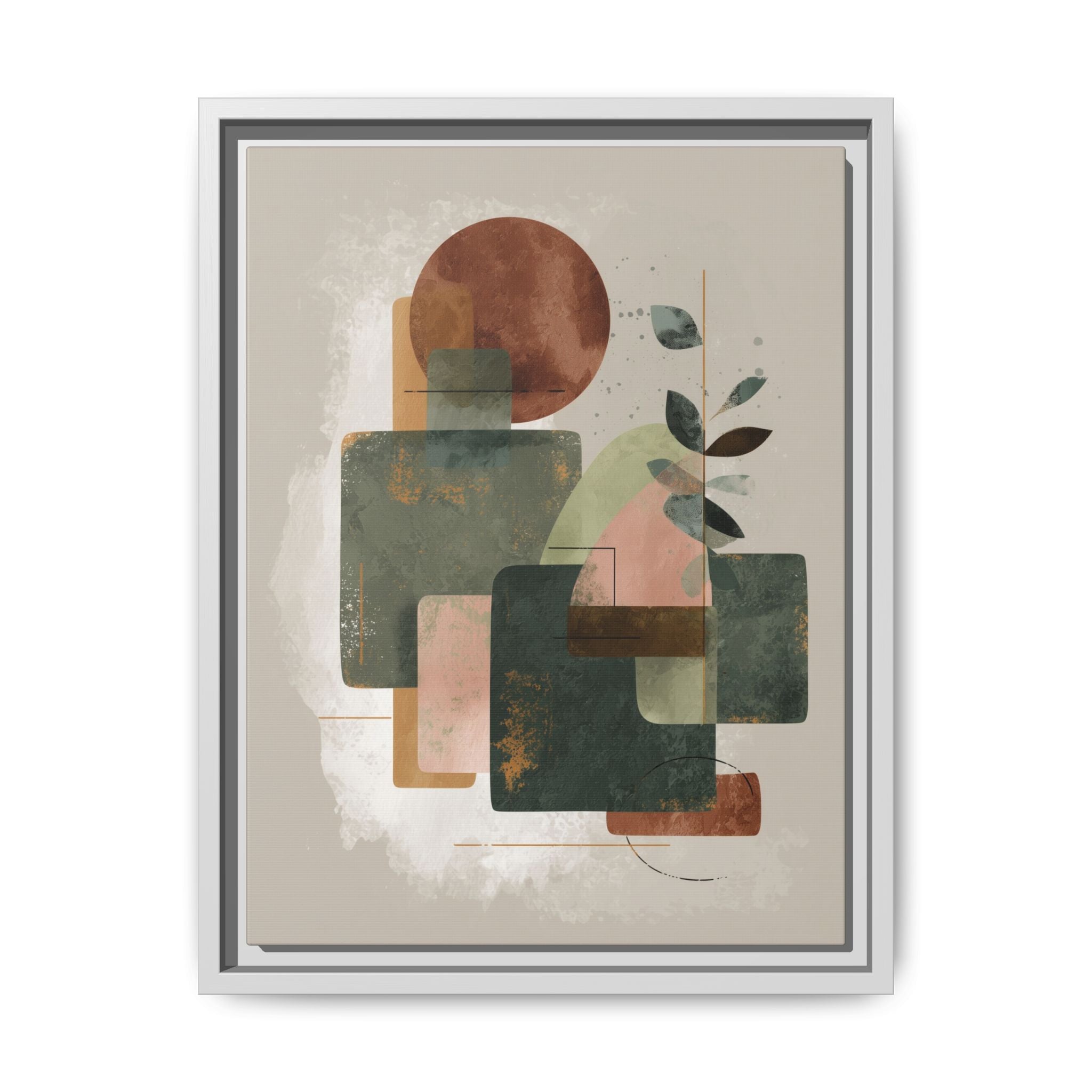 Geometric Harmony: Abstract Watercolor Composition, Mid-Century Modern Design, Organic Shapes   |   Custom Orders Accepted