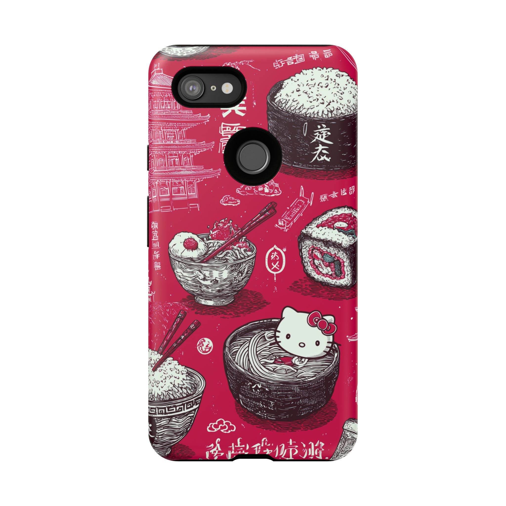 Japanese Kitty Vibrant Phone Case - Tough Case | Funky, Colorful, Unique Design for Personalization, Gift, Accessory, Protection, Trendy