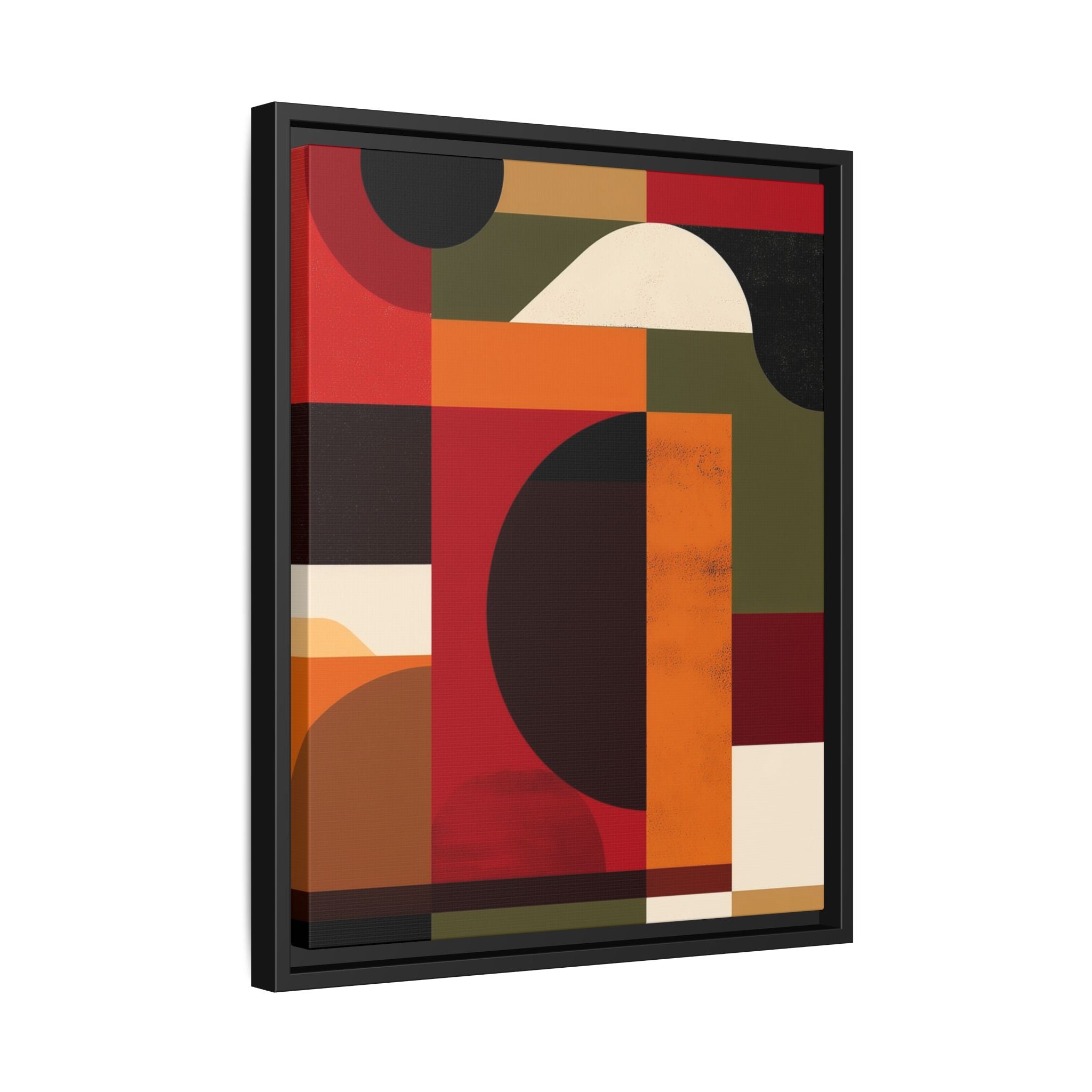 Geometric Convergence: Abstract Bauhaus Design, Constructivist Color Blocks, Architectural Art Composition   |   Custom Orders Accepted