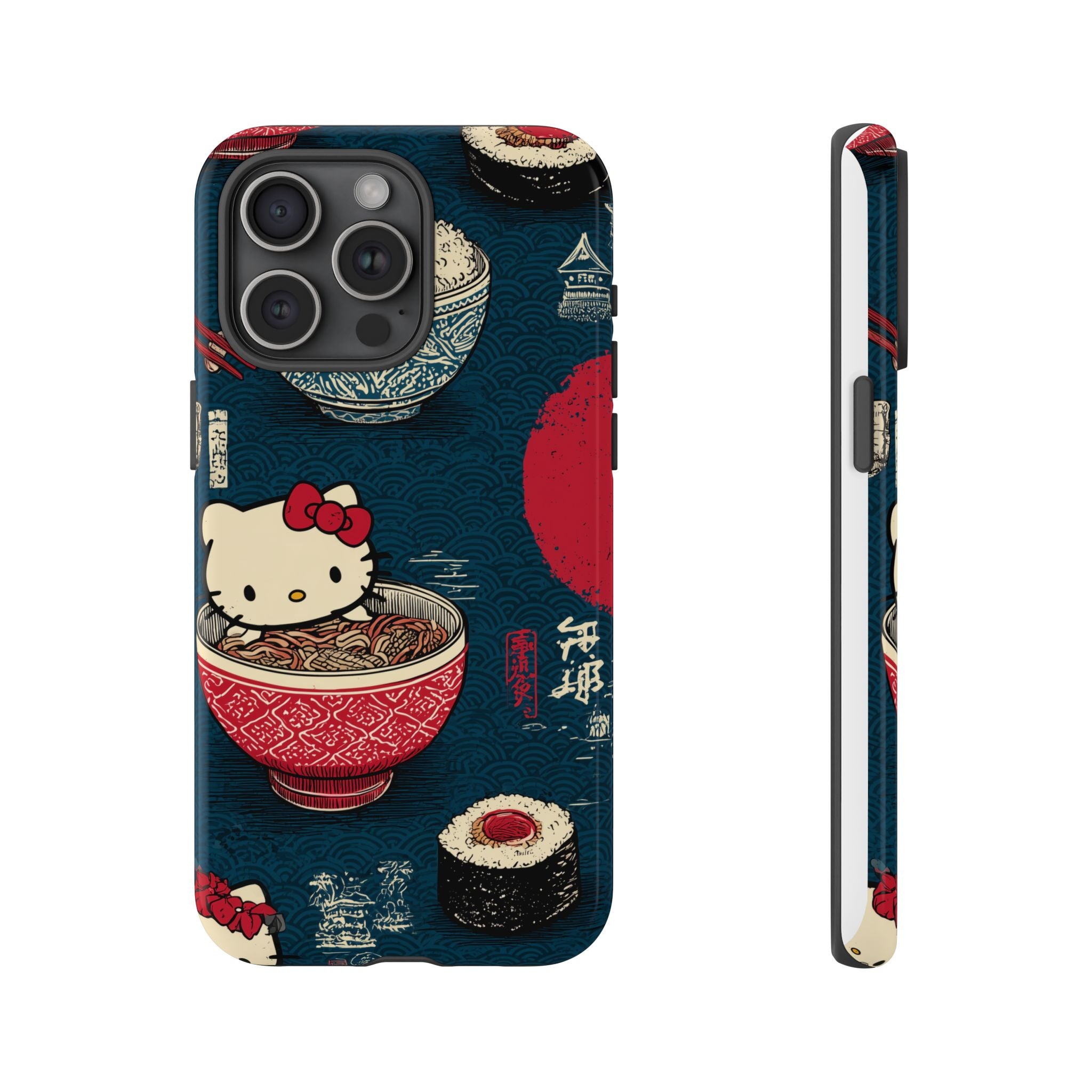 Japanese Kitty Sushi Vibrant Phone Case - Tough Case | Funky, Colorful, Unique Design for Gift, Accessory, Protection, Trendy