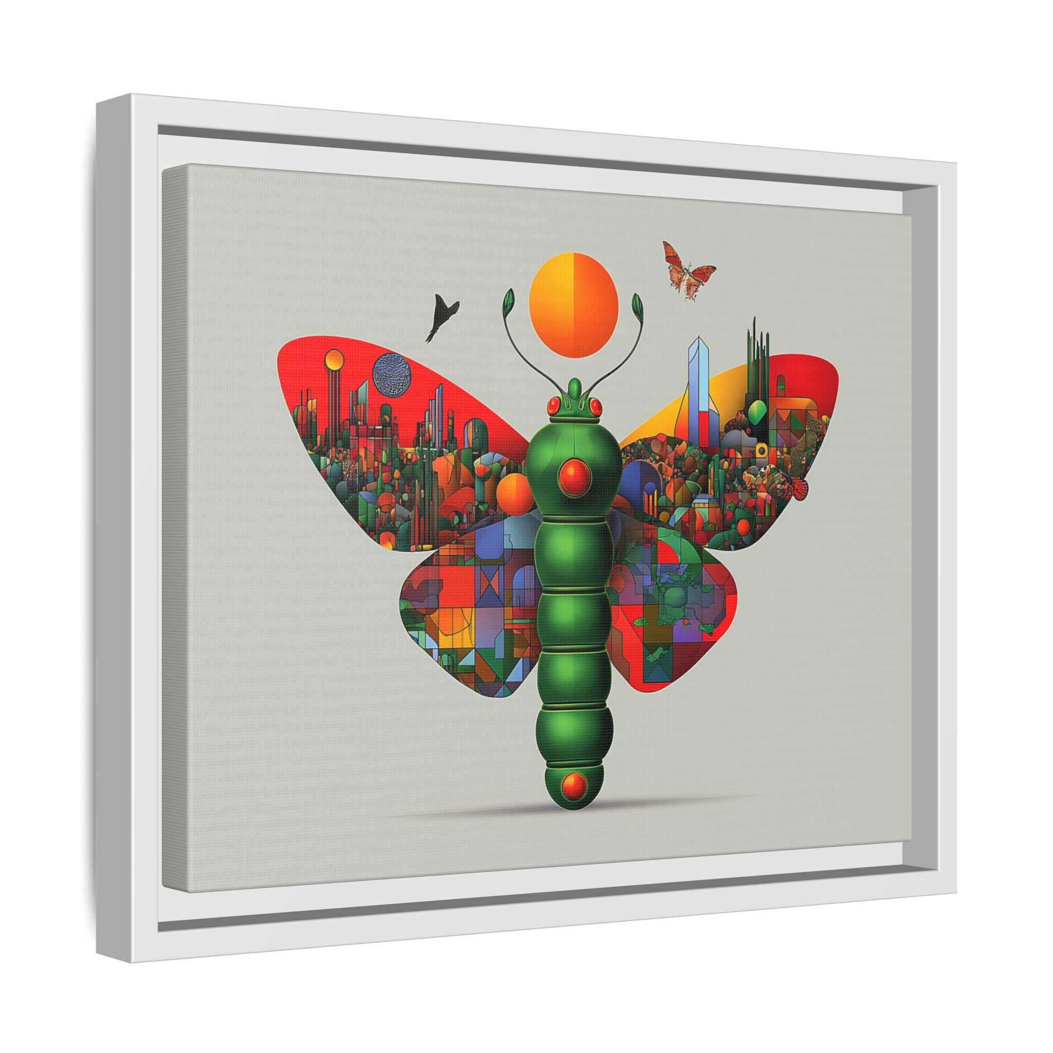 Urban Metamorphosis: Geometric Butterfly Cityscape, Cubist Digital Illustration   |    Custom Orders Available