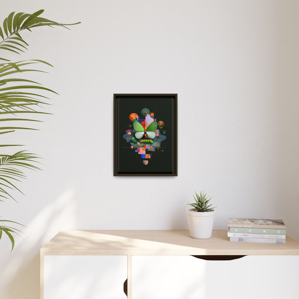 Metamorphosis Geometry Framed Print : Digital Nature Synthesis, Butterfly Abstraction   |  Personalized & Custom Orders Available