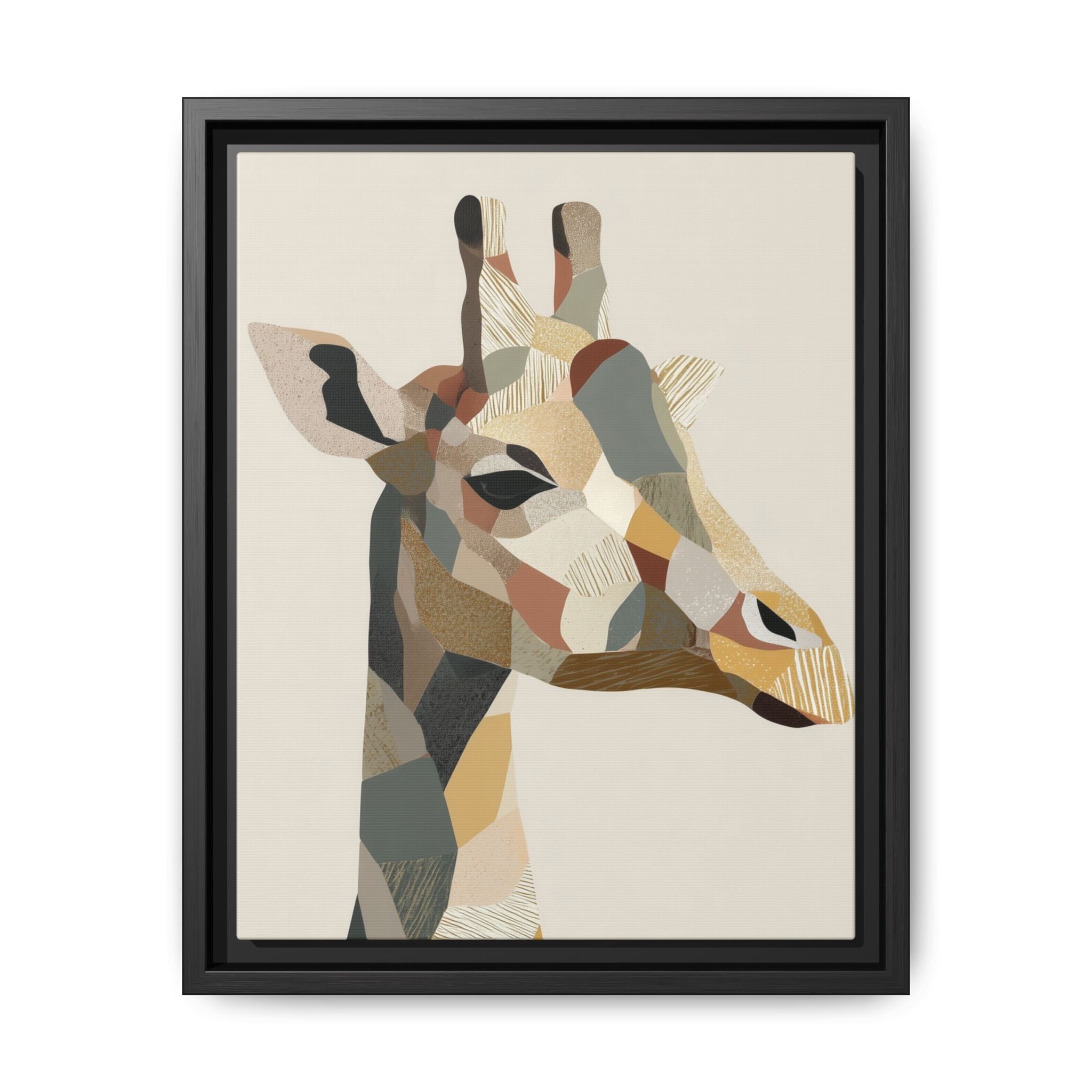 Geometric Giraffe: Cubist Wildlife Abstraction, Polygon Animal Portrait   |  Personalized & Custom Orders Available