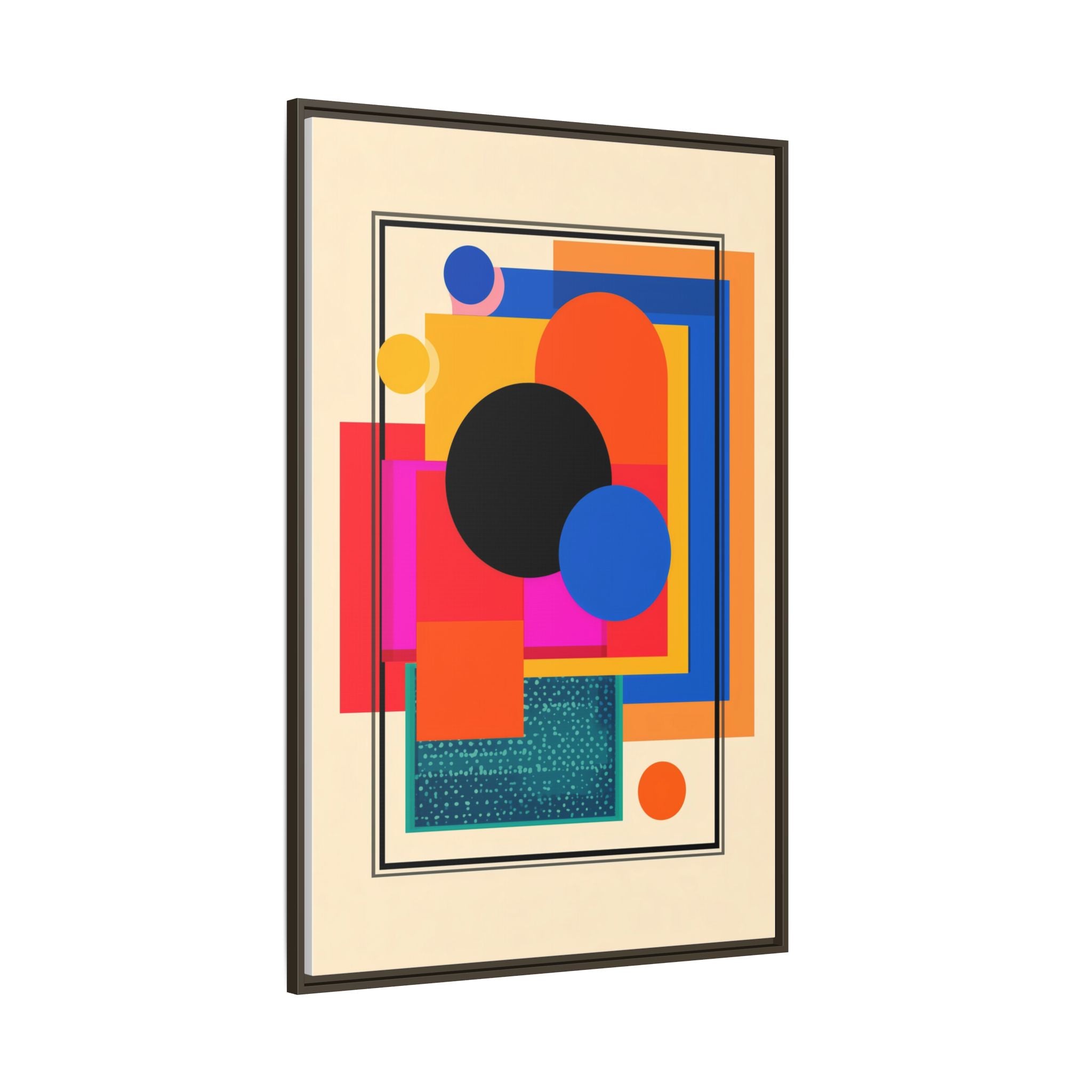 Geometric Harmony: Abstract Color Blocks, Mid-Century Modern Design, Minimalist Art Composition   |   Custom Orders Accepted