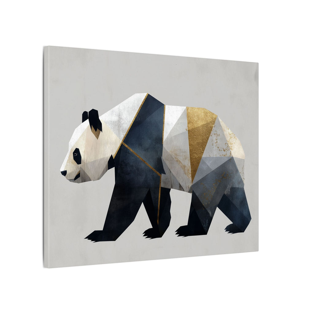 Geometric Panda Mosaic: Cubist Wildlife Art, Angular Polygon Design, Modern Metallic Illustration   |  Personalized & Custom Orders