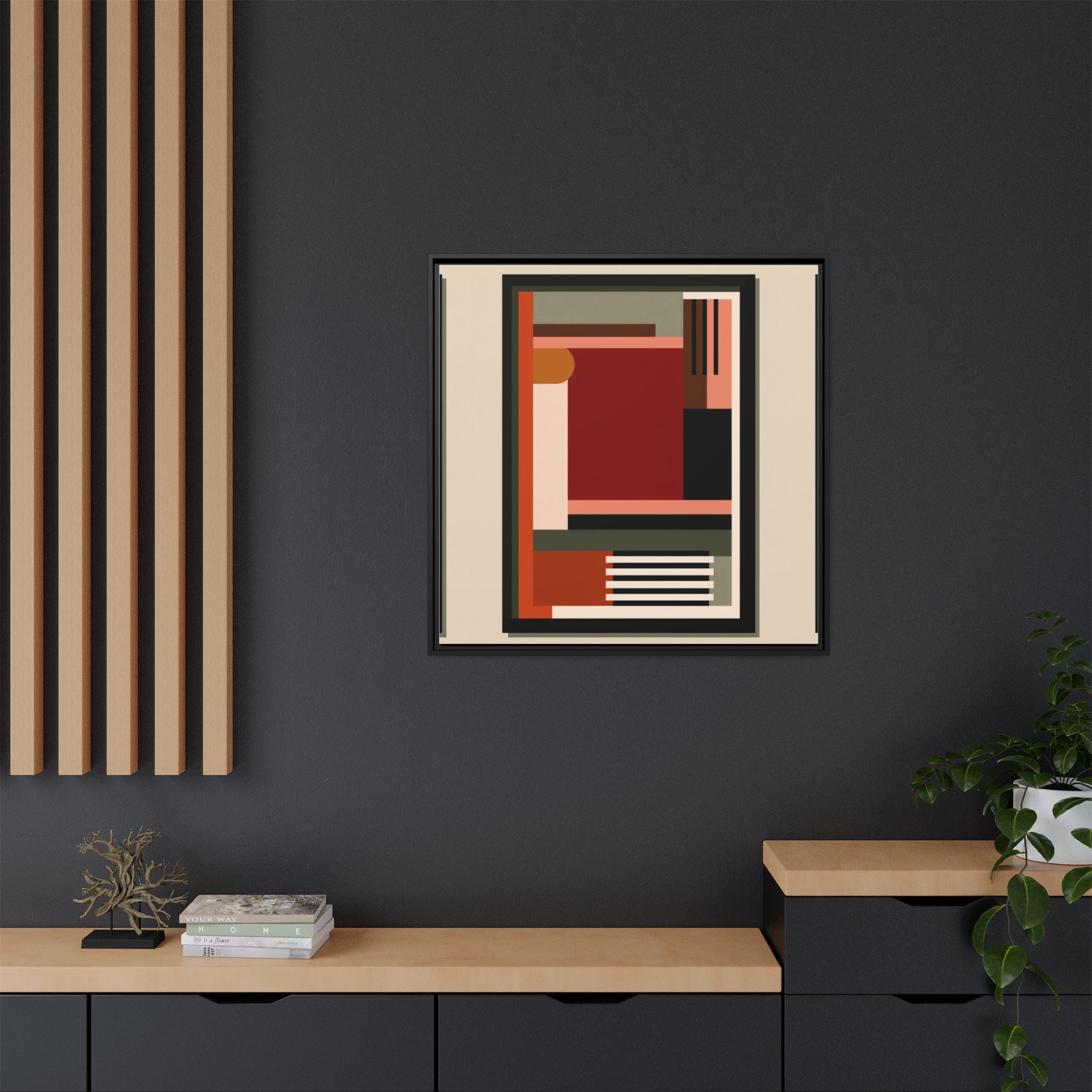 Architectural Geometries: Modern Abstract Composition, Bauhaus-Inspired Design, Geometric Color Blocking   |   Custom Orders Accepted