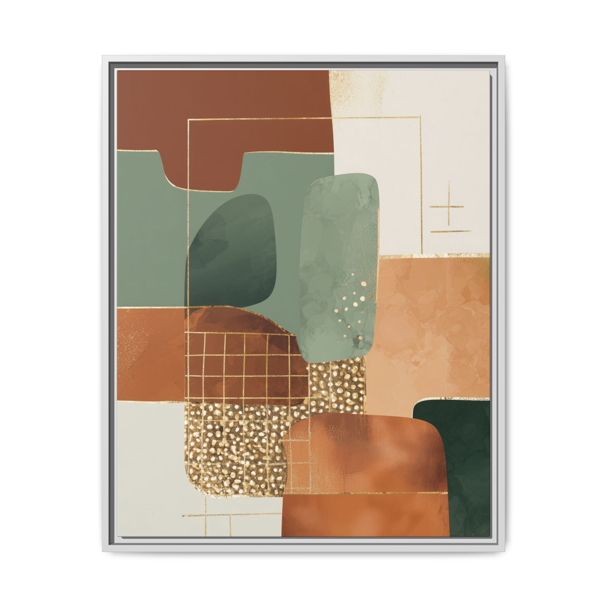 Geometric Harmony: Abstract Minimalist Art, Mid-Century Modern Design, Organic Shapes Composition   |   Custom Orders Accepted