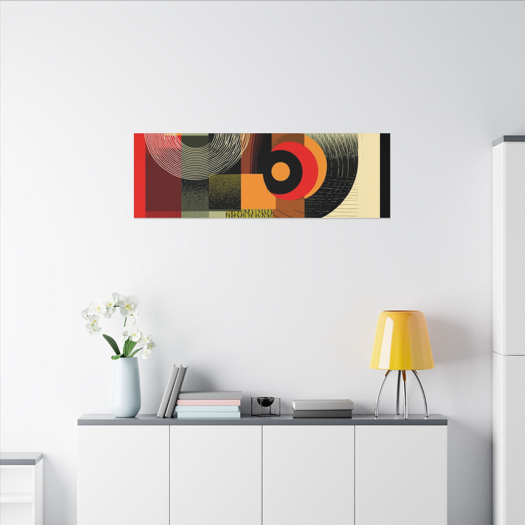 Geometric Convergence: Mid-Century Modern Abstract, Constructivist Design Principles, Bold Chromatic Composition   |   Custom Orders