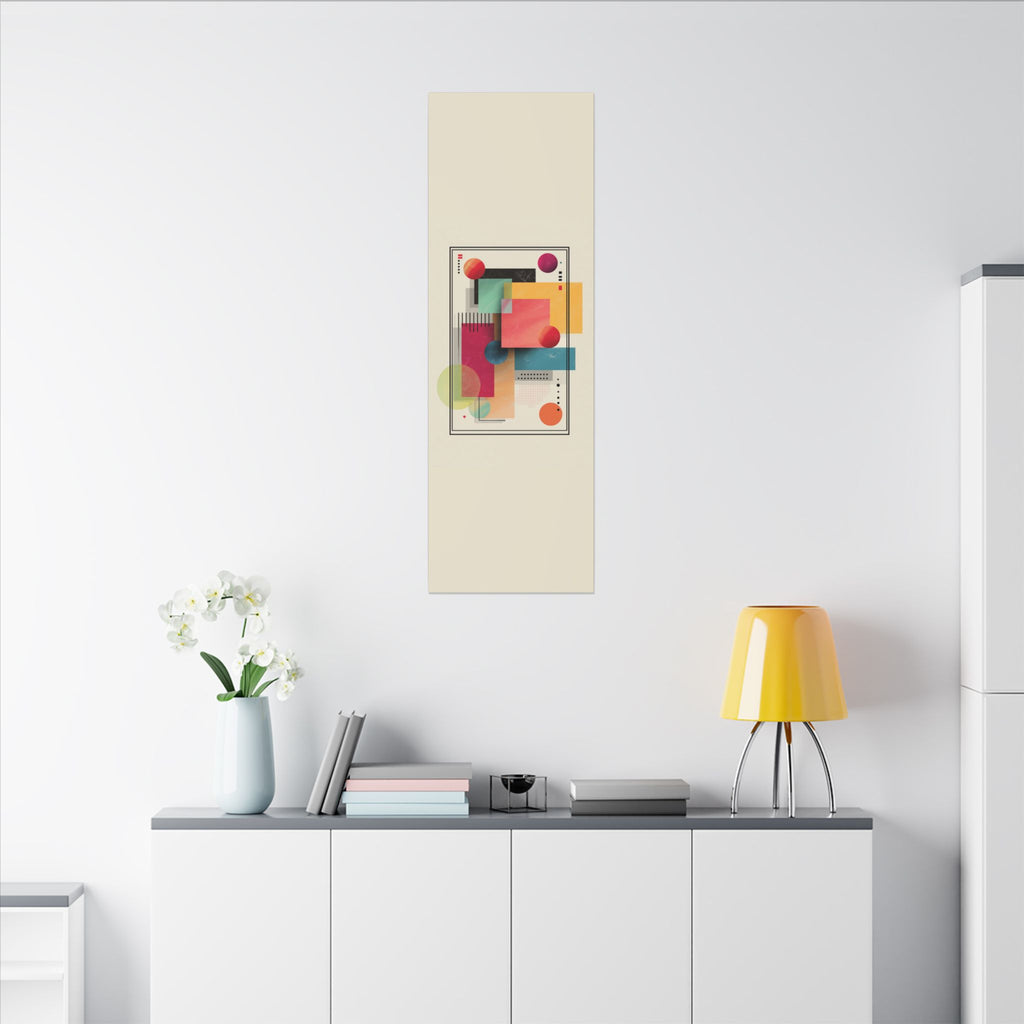 Geometric Dynamism: Bauhaus Abstraction, Translucent Shapes, Modernist Composition   |   Custom Orders Accepted