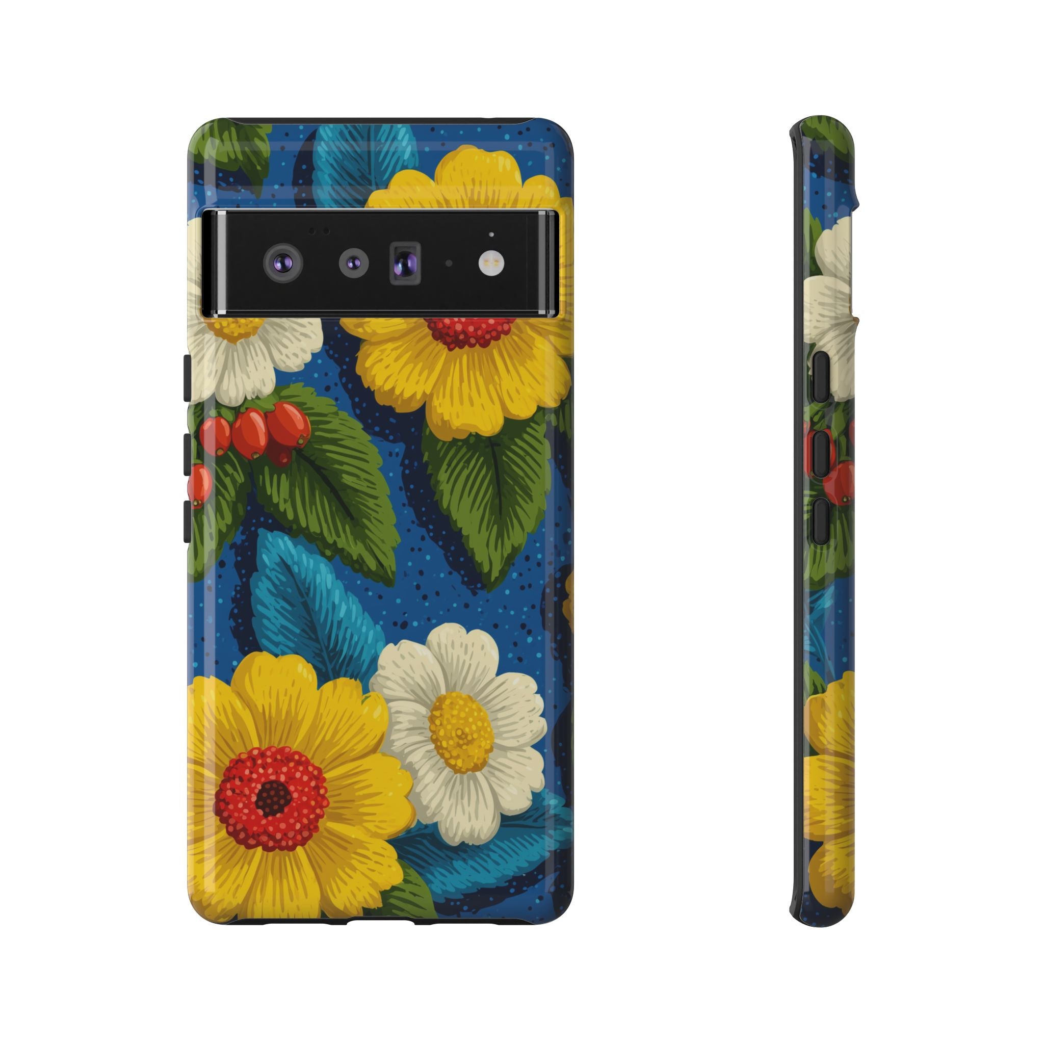 Summer Tough Cases: Floral Fine Art Phone Case, Fun Beach Vibe Phone Accessory, Summer Travel Gift, Colorful Phone Cover, Casual Style Tech