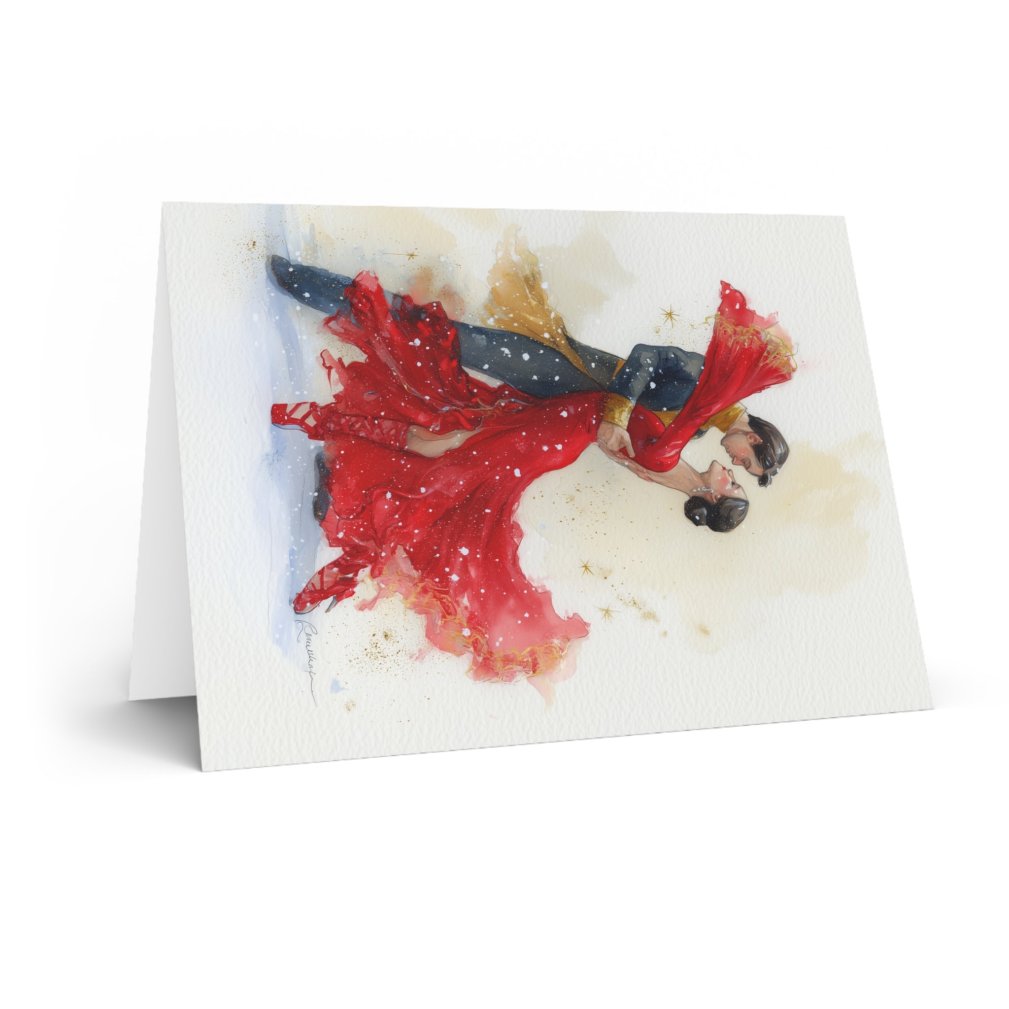 Christmas Salsa Dancing Greeting Card