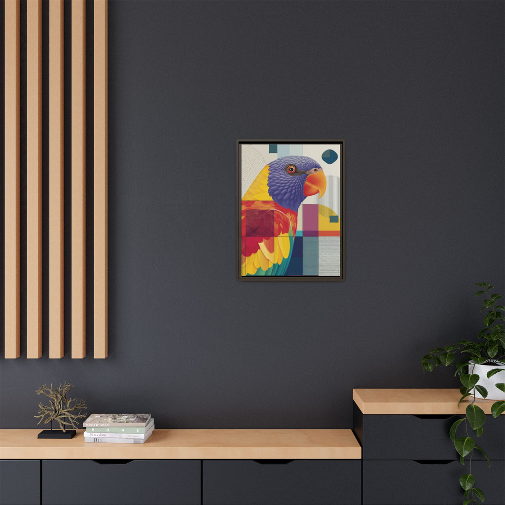 Geometric Parrot: Abstract Wildlife Art, Modern Color Block Design   |  Personalized & Custom Orders Available