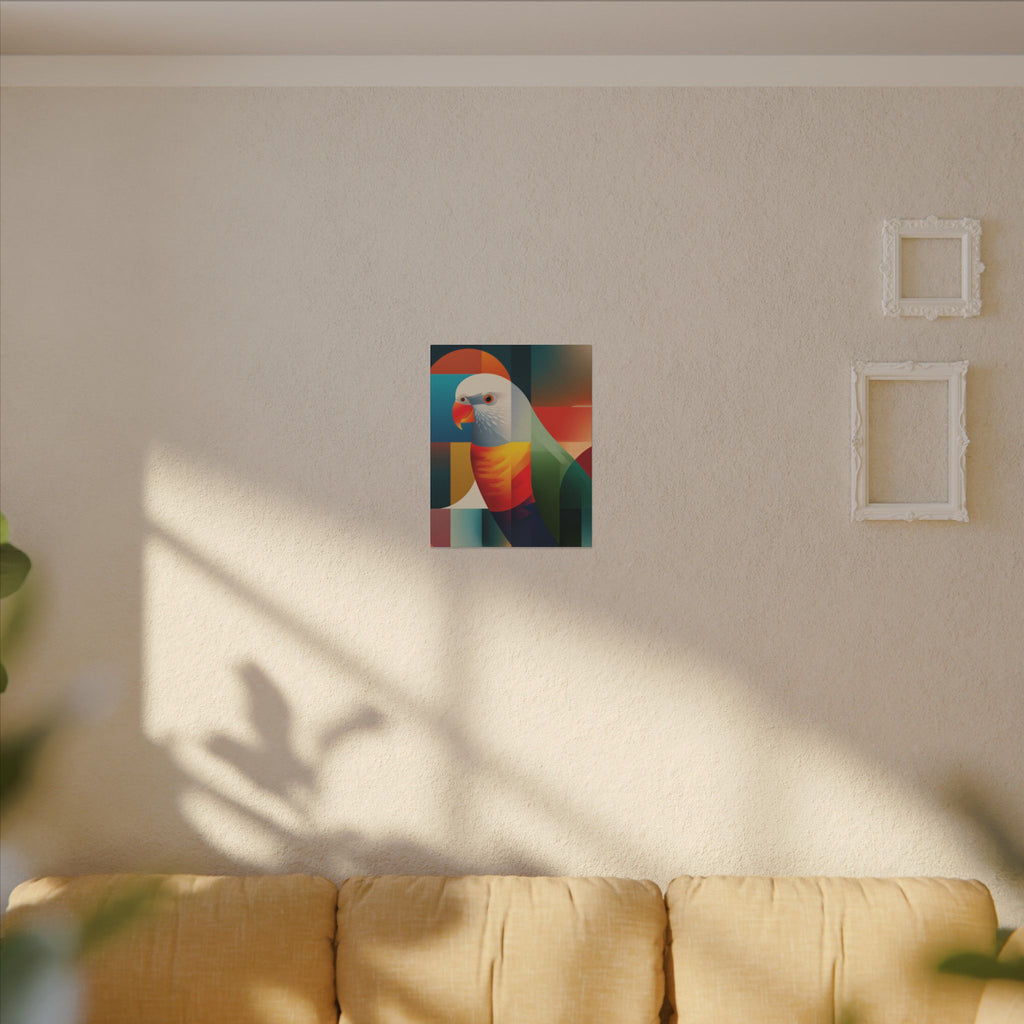 Prismatic Parrot: Cubist Geometry, Fragmented Nature   |    Custom Orders Available