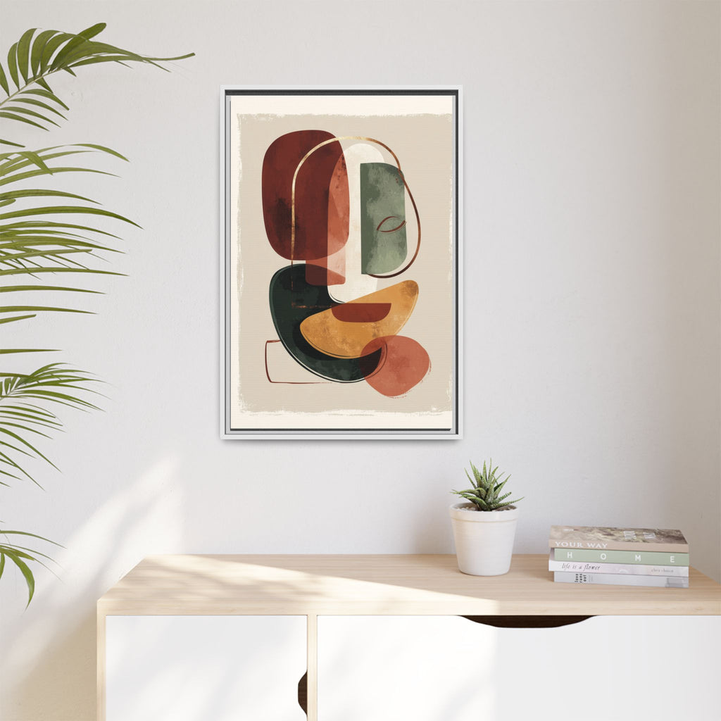 Layered Geometries: Mid-Century Modern Composition, Organic Abstract Design, Translucent Intersecting Shapes   |   Custom Orders Accepted