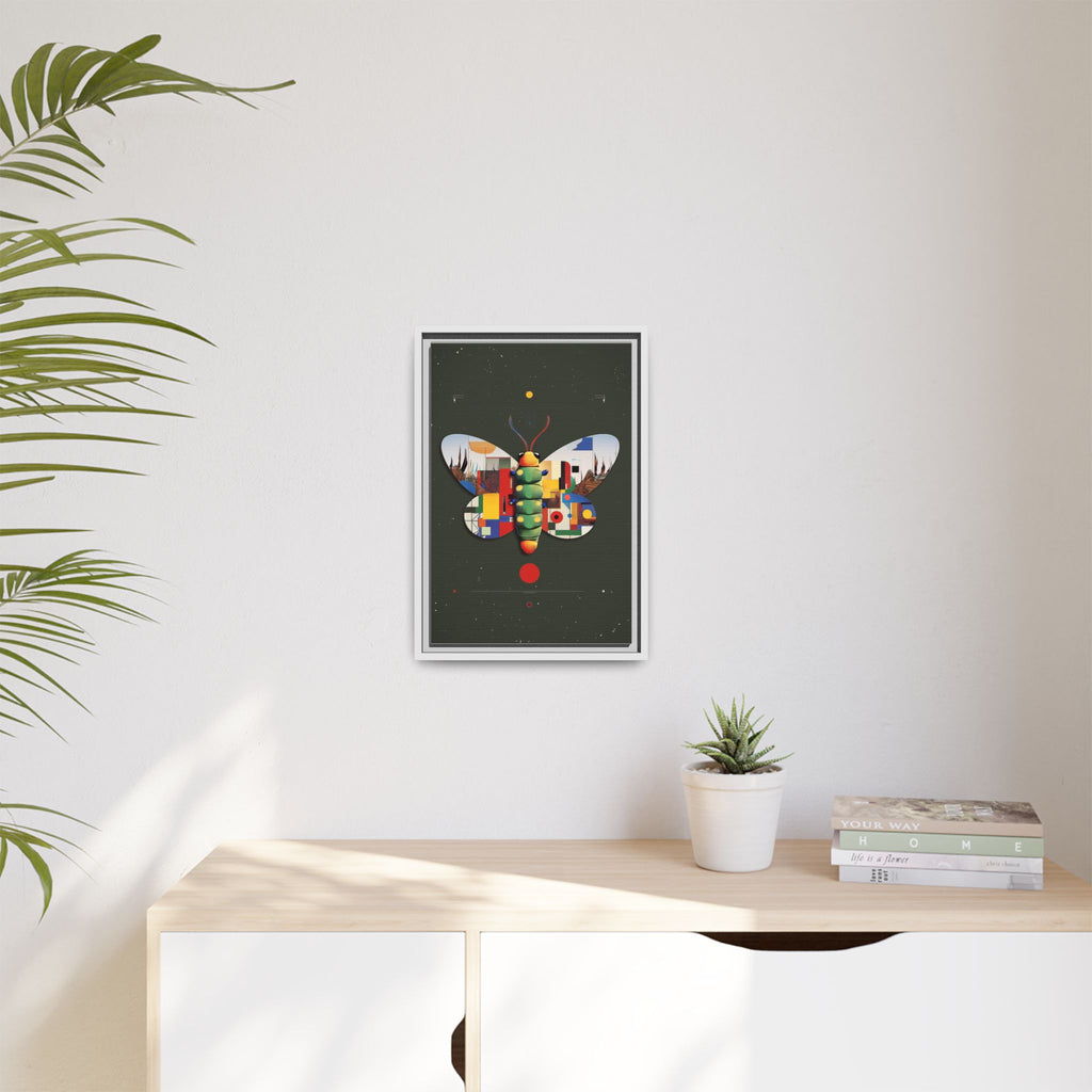 Geometric Butterfly Framed Print : Digital Cubist Interpretation, Modernist Entomological Design   |  Personalized & Custom Orders Available